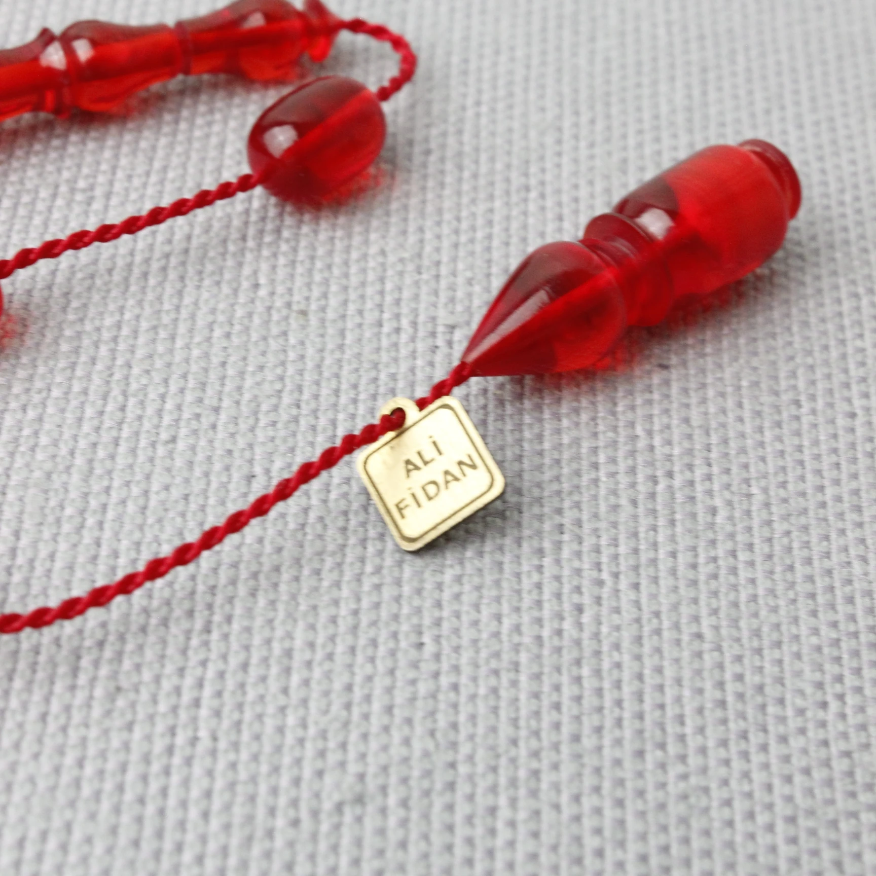 Ali Fidan Usta İmzalı Kapsül Kesim Ateş Kehribar Tespih