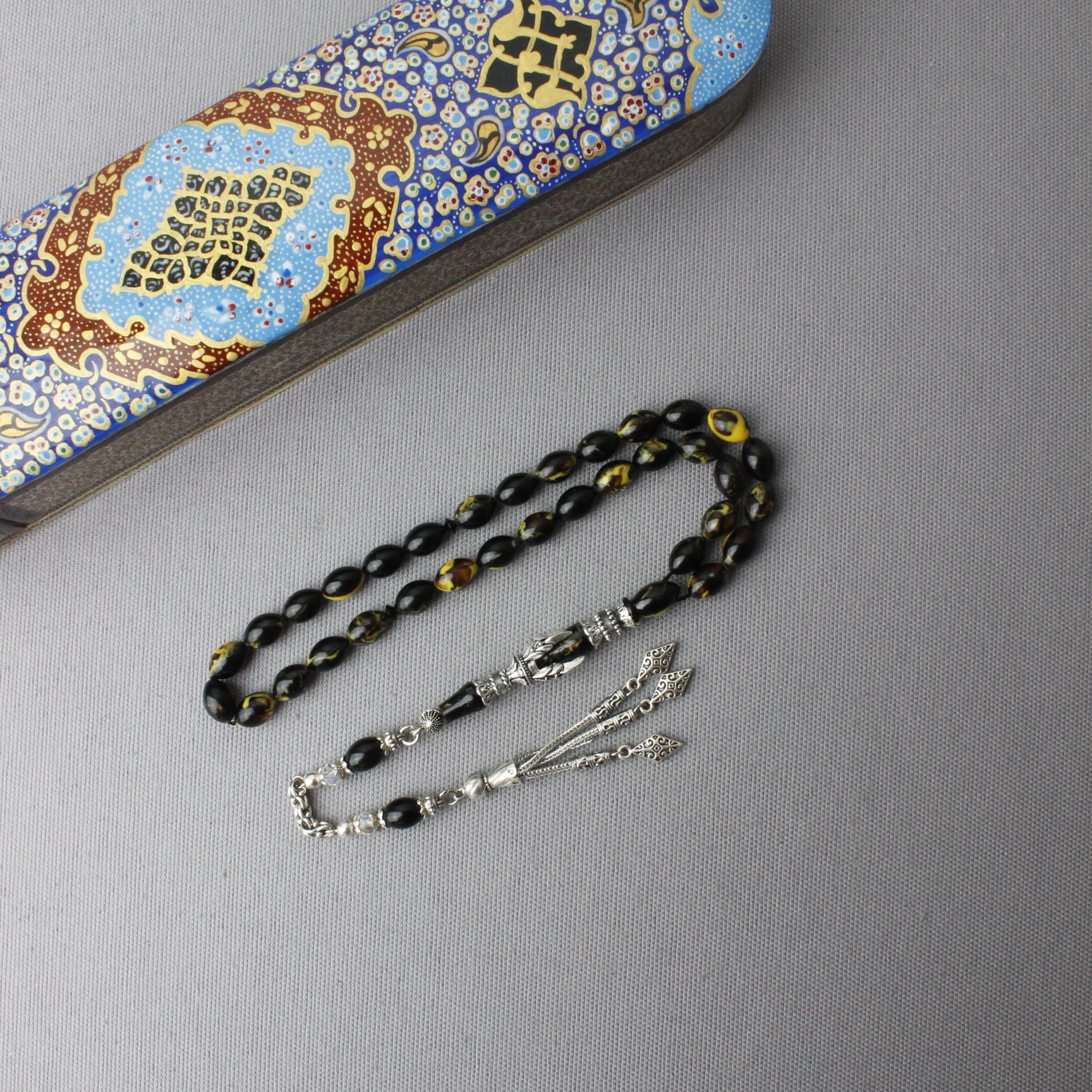 Nakkaş İmame Beyzi Model Sıkma Kehribar Tespih