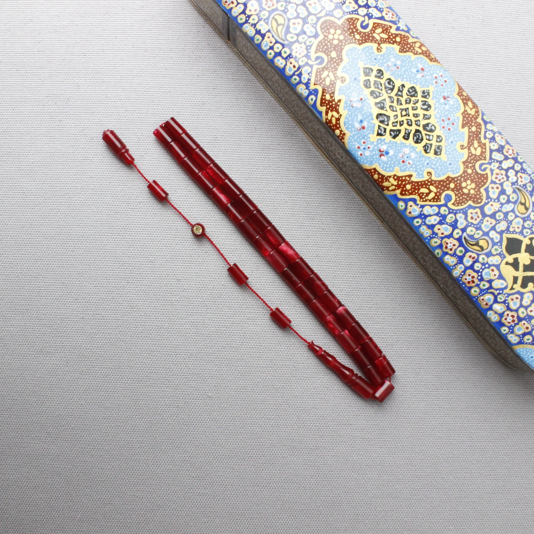 Erkan Çubukcu Usta İmzalı Simli Hamur Kesme Model Sıkma Kehribar Tespih