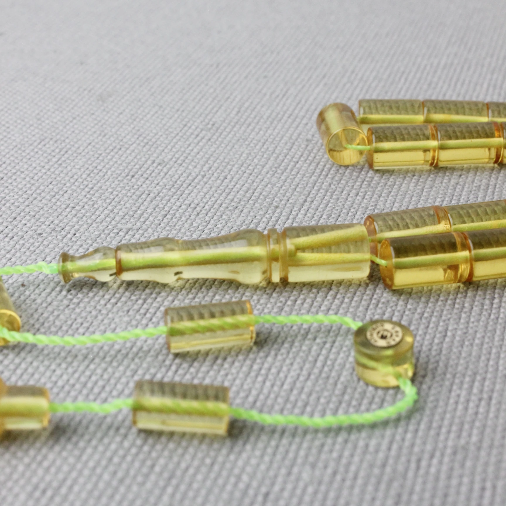 Erkan Çubukcu Usta İmzalı Kesme Model Ateş Kehribar Tespih