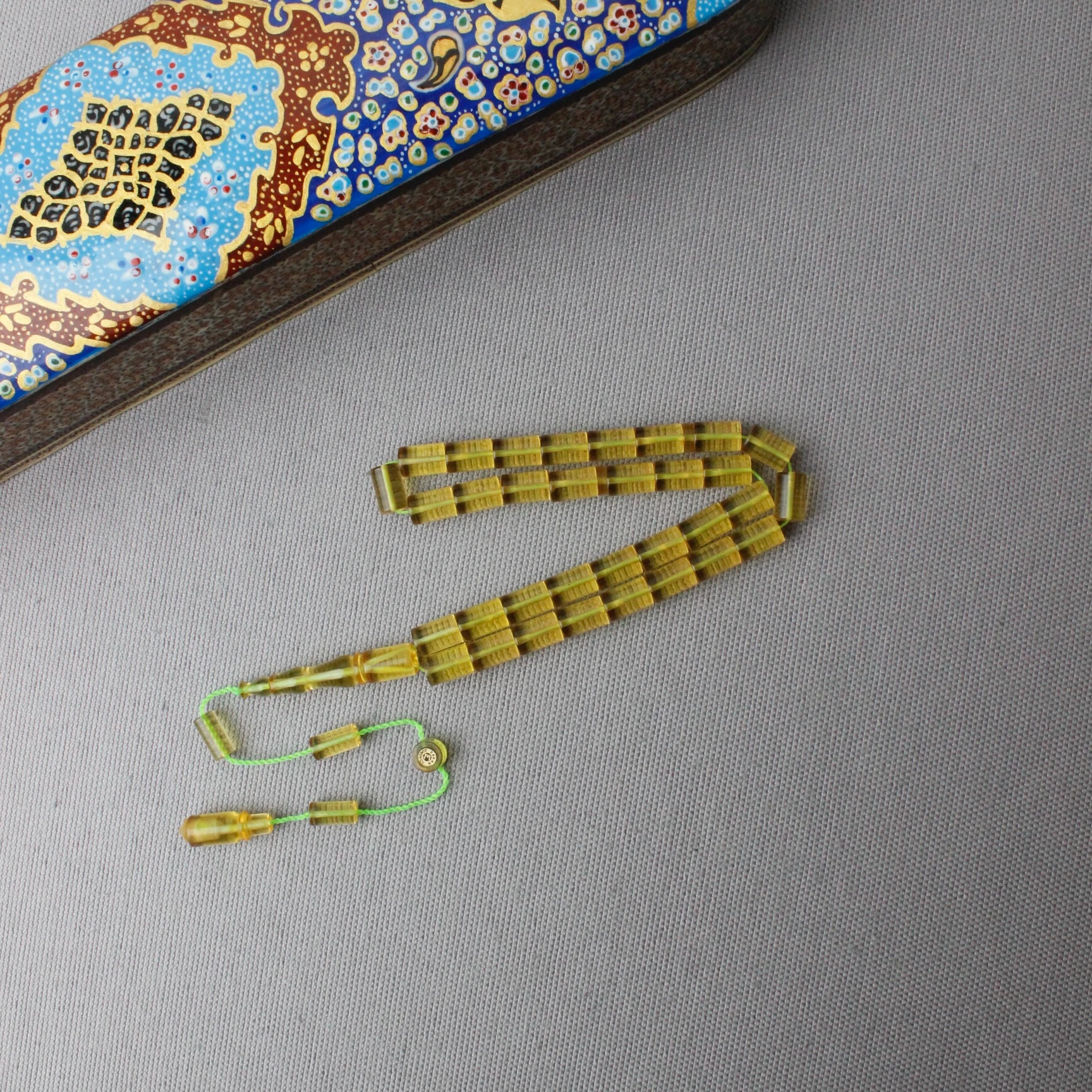 Erkan Çubukcu Usta İmzalı Kesme Model Ateş Kehribar Tespih