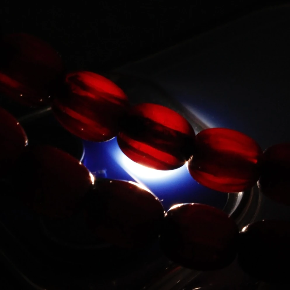 Vişne Renk Hareli Osmanlı Benzetme Sıkma Kehribar Tespih 