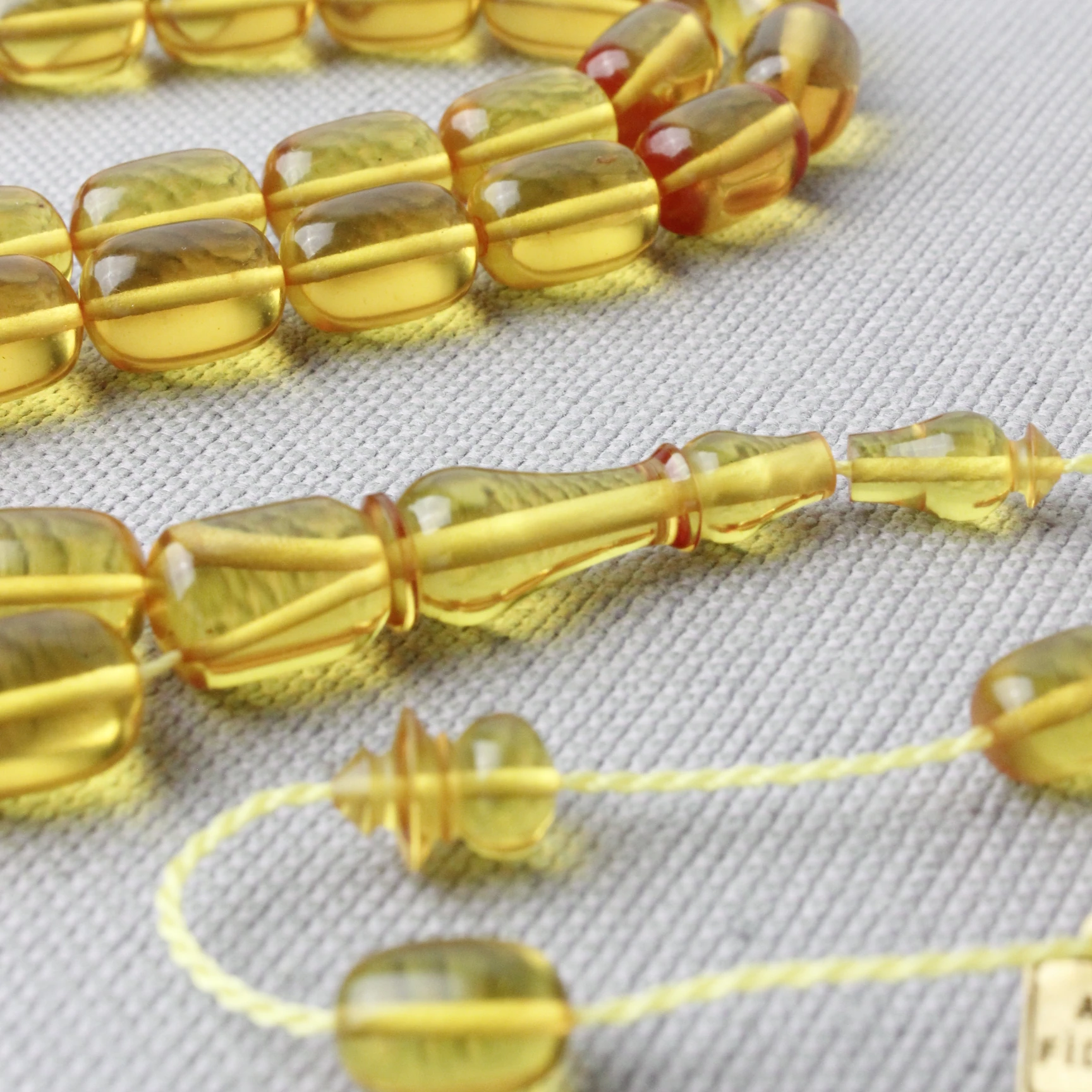 Ali Fidan Usta İmzalı Kapsül Kesim Ateş Kehribar Tespih