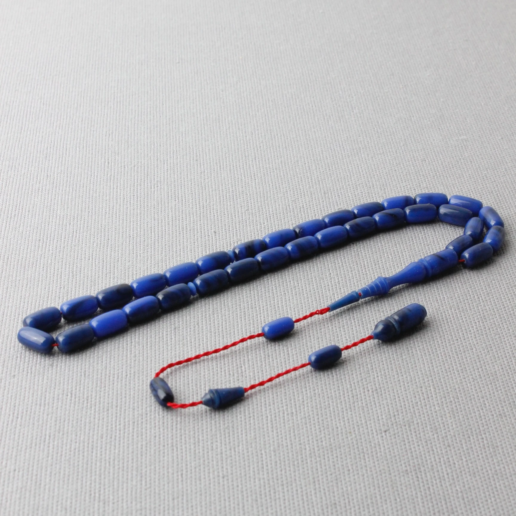 Okyanus Mavisi Kapsül Kesim Usta İşçilikli Katalin Tespih