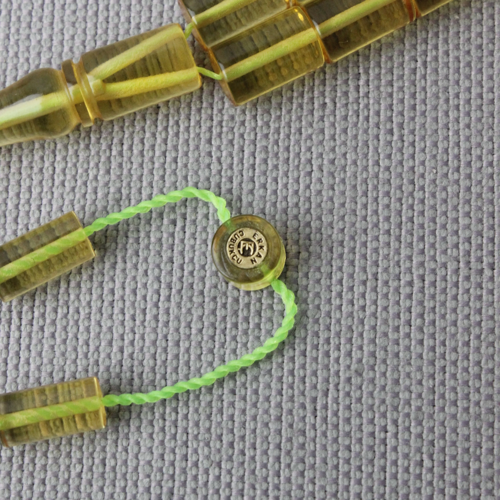 Erkan Çubukcu Usta İmzalı Kesme Model Ateş Kehribar Tespih