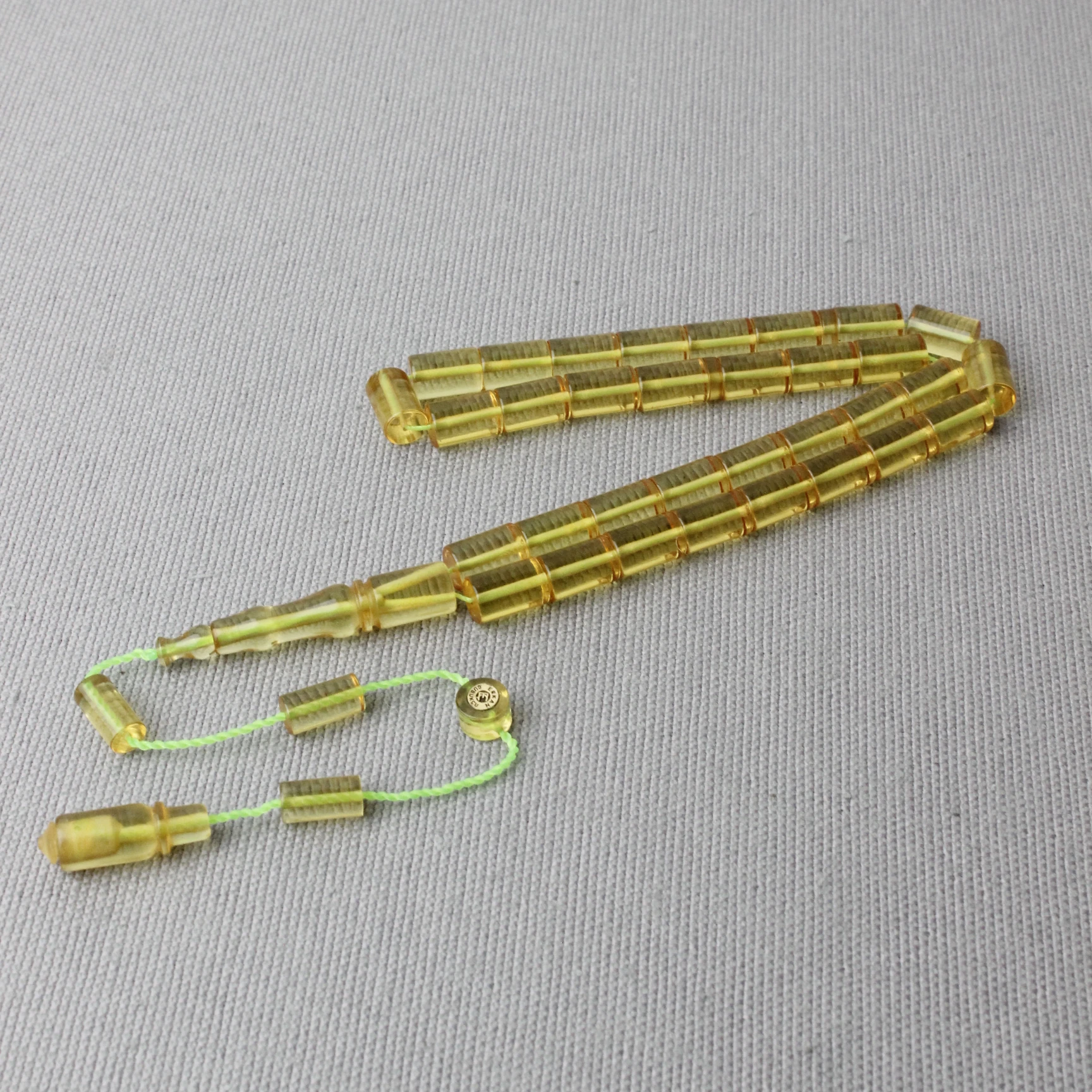 Erkan Çubukcu Usta İmzalı Kesme Model Ateş Kehribar Tespih