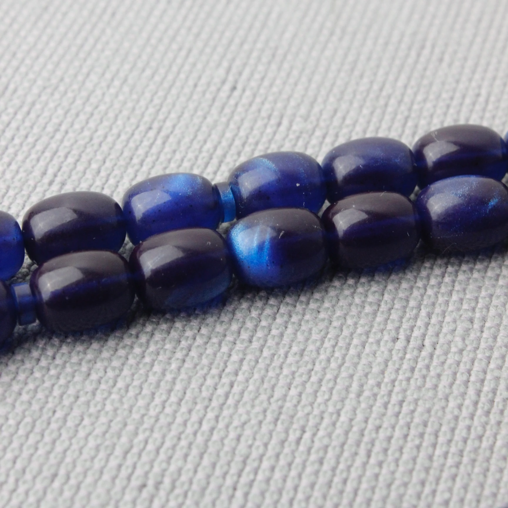 Sedefli Hamur Parelement Mavisi El Boy Sıkma Kehribar Tespih