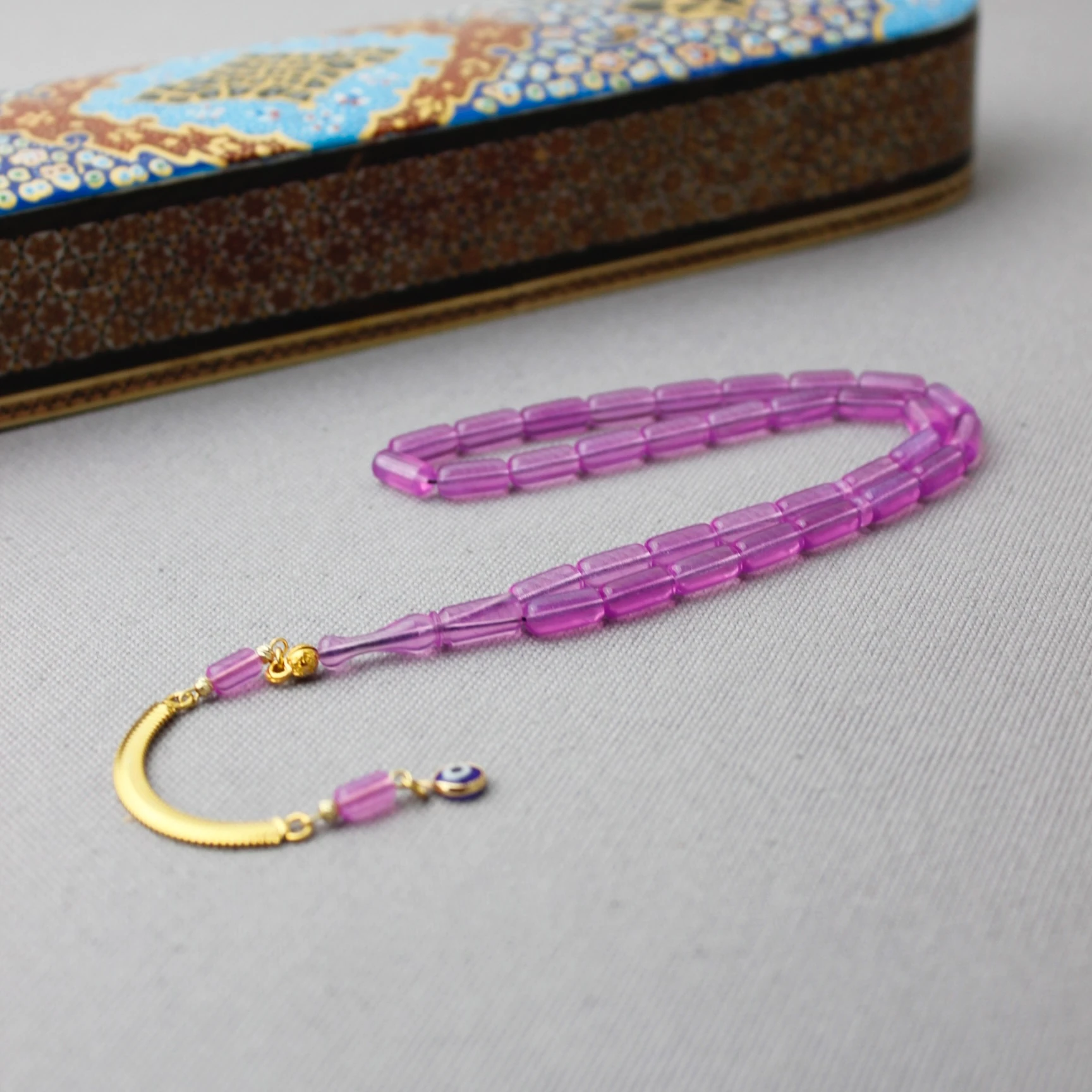 925 Ayar Gümüş Püsküllü Kapsül Kesim Bakalit Tespih