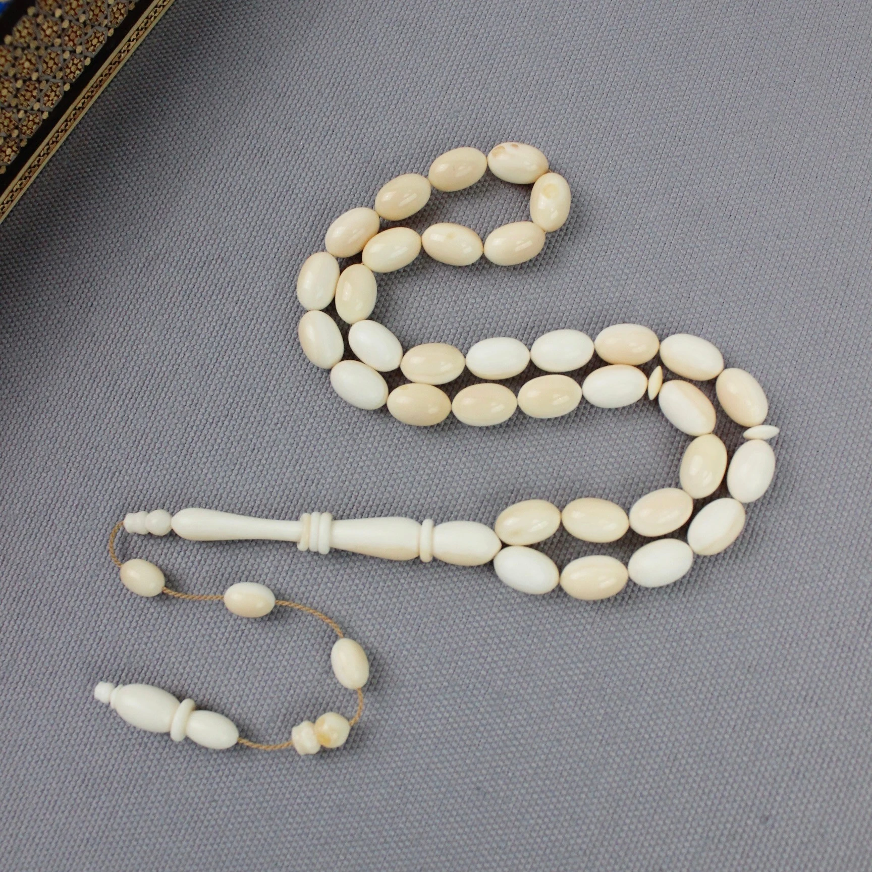 Sinan Bülbül Usta İşçiliği Özel Seri Koleksiyonluk Halkalı İmameli Balina Dişi Tespih