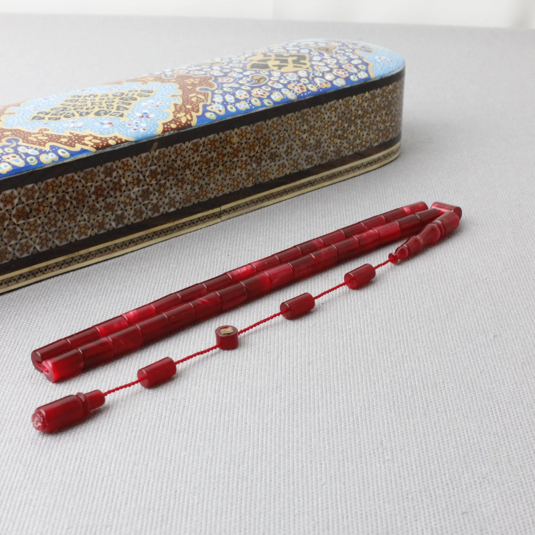 Erkan Çubukcu Usta İmzalı Simli Hamur Kesme Model Sıkma Kehribar Tespih