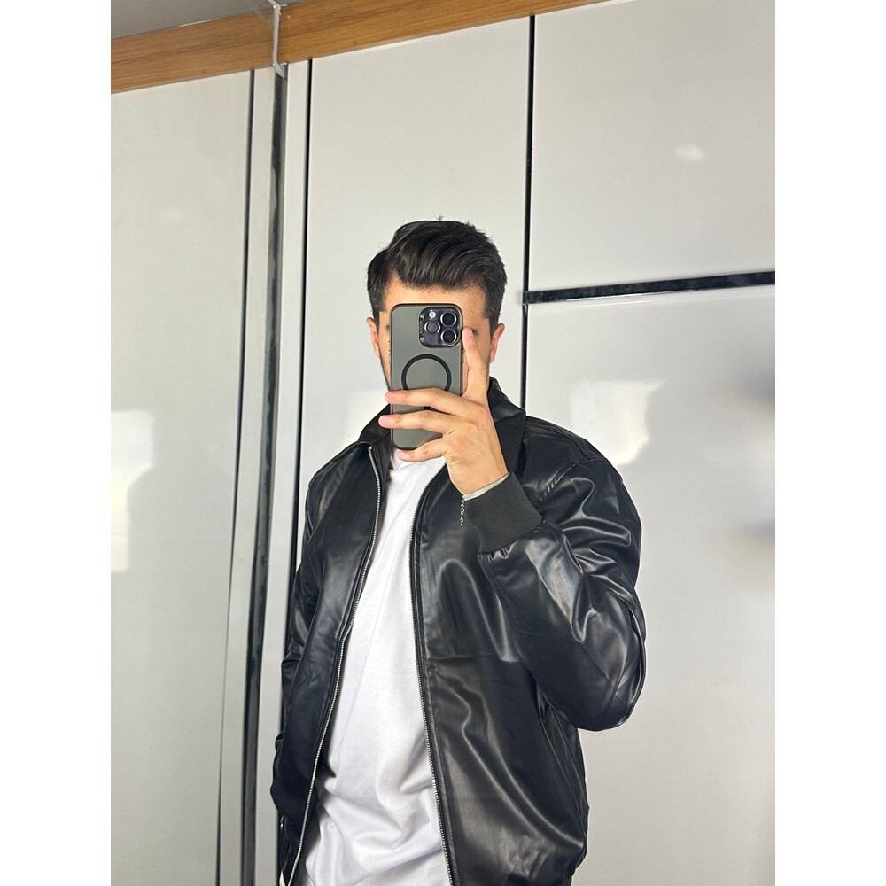 Oversize Basic Deri Ceket