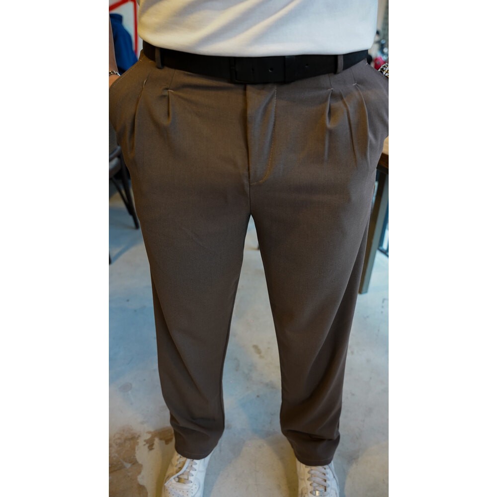 Baggy Kahve Kumaş Pantolon