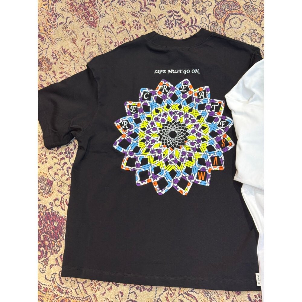 Baskılı Oversize Nakış Detaylı Tişört