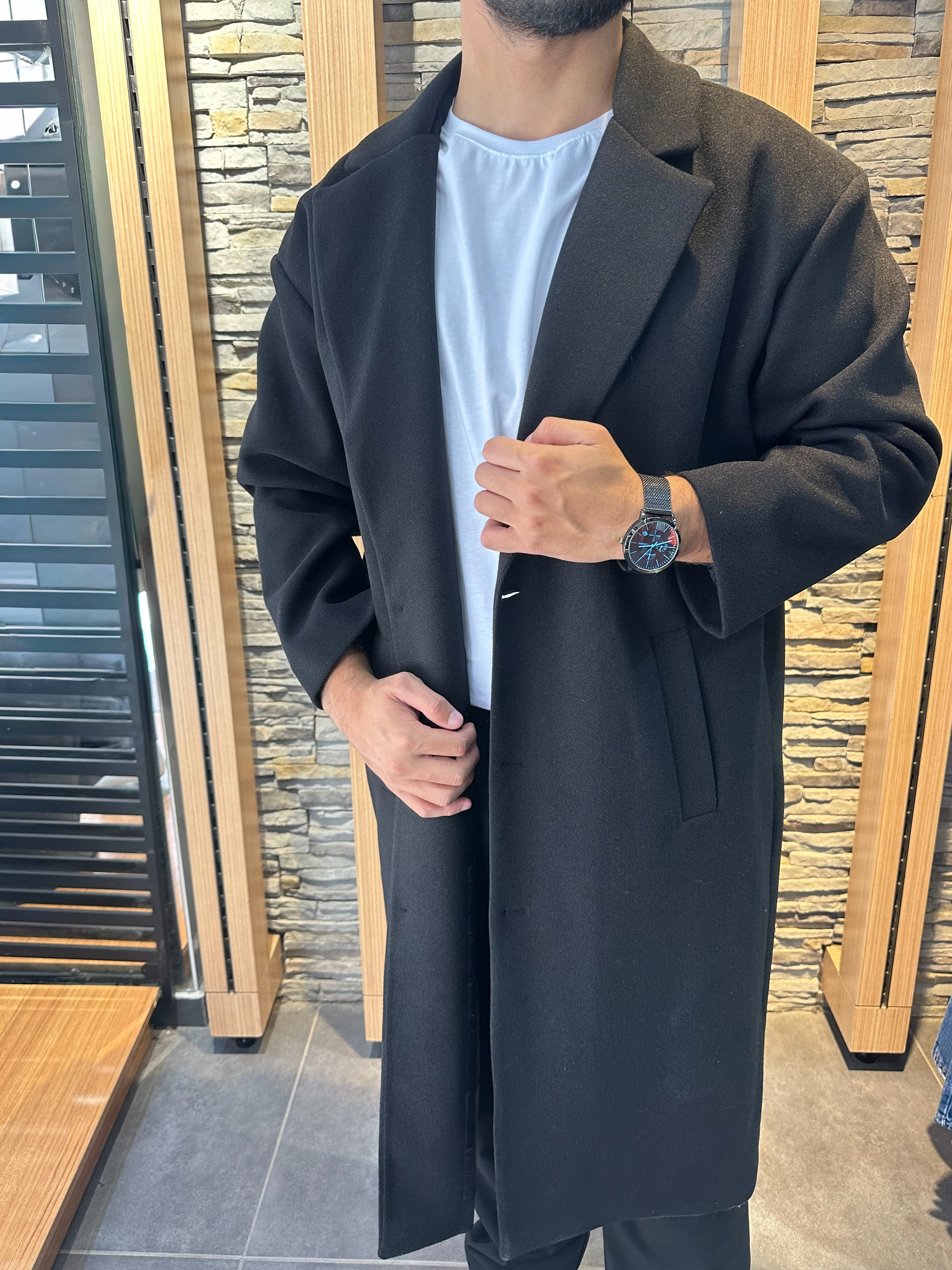 Oversize Kaşe Kaban