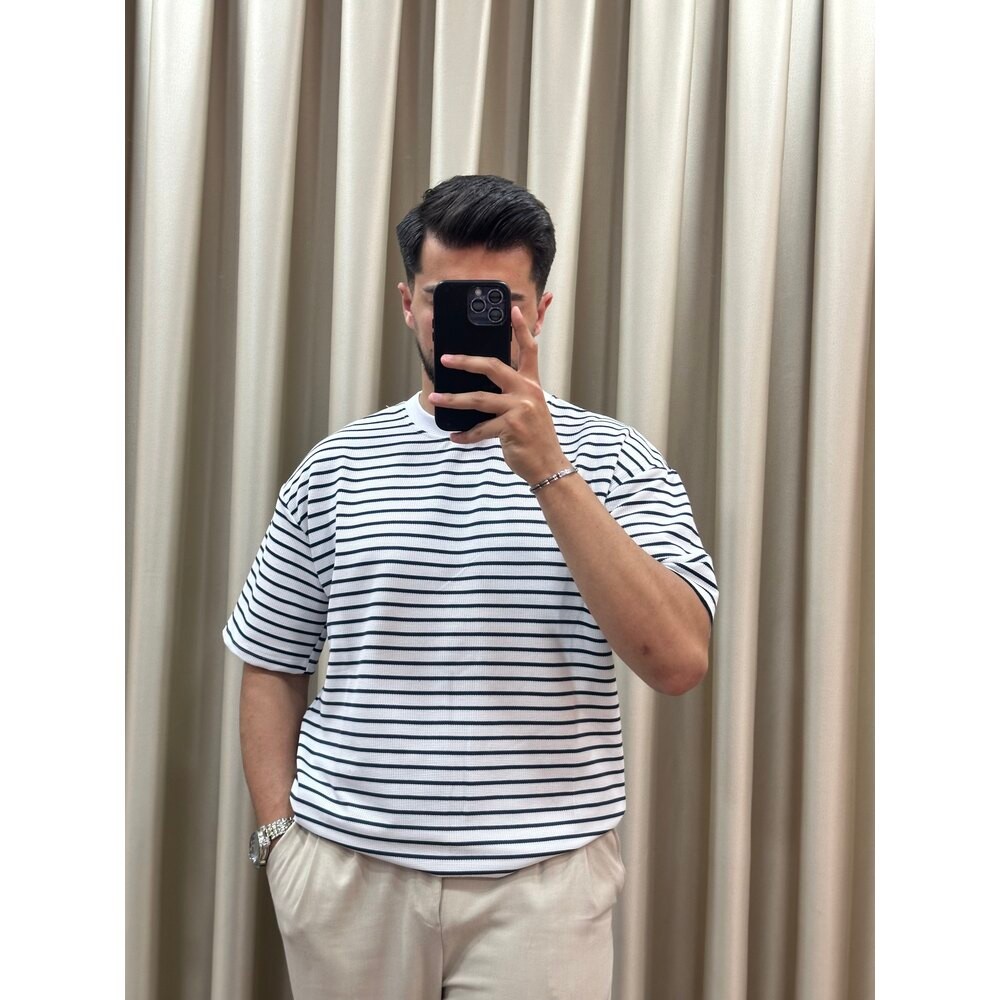 Çizgili Oversize Tişört