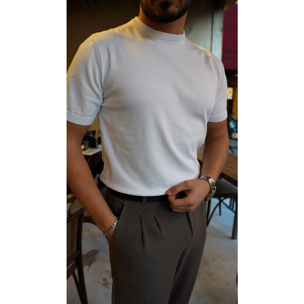 Basic Triko Tişört Beyaz