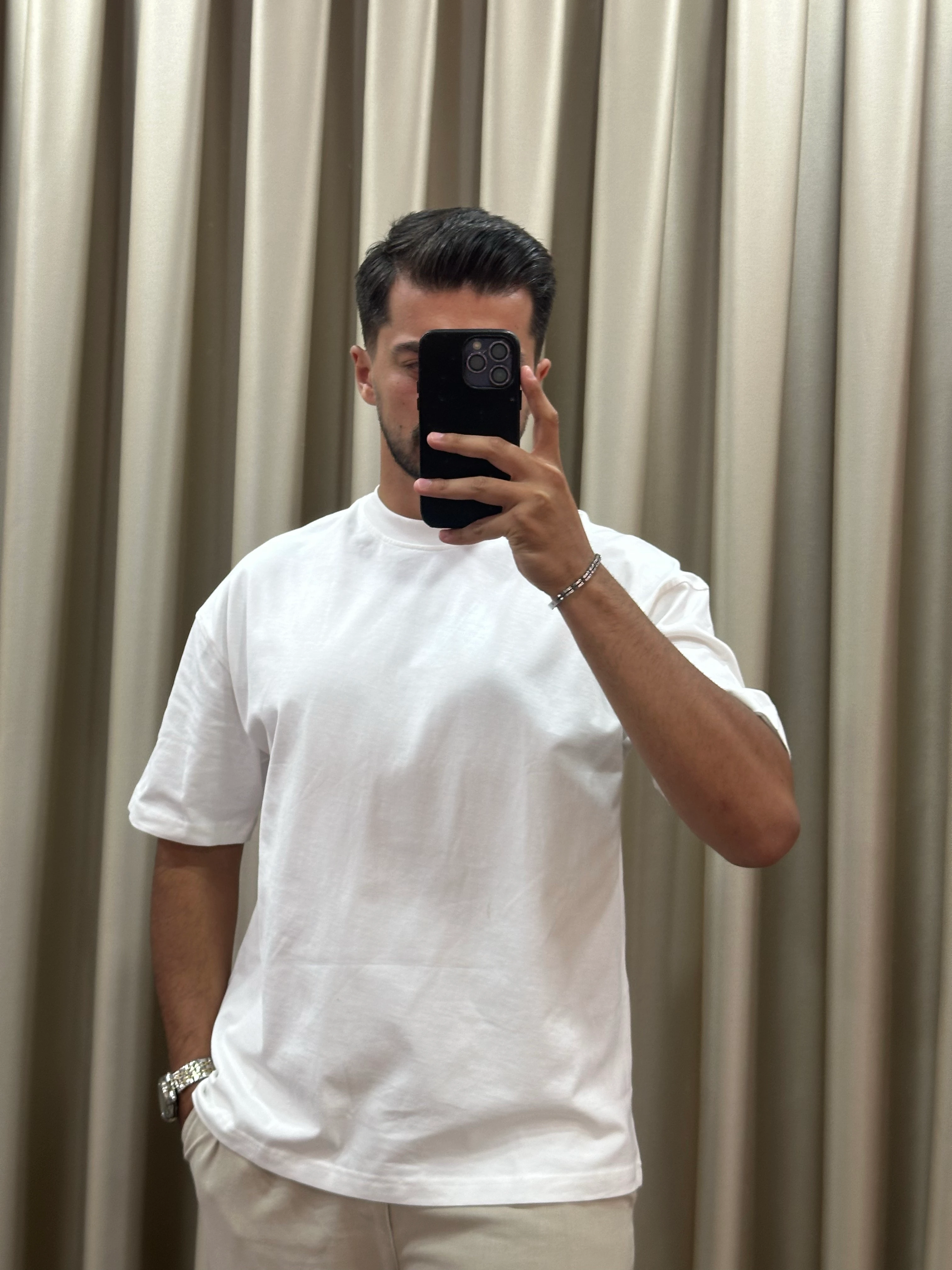 Oversize Basic Beyaz Tişört