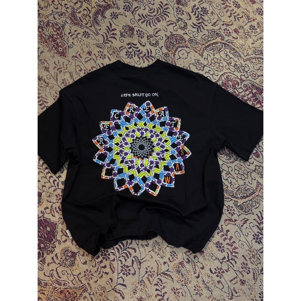 Baskılı Oversize Nakış Detaylı Tişört