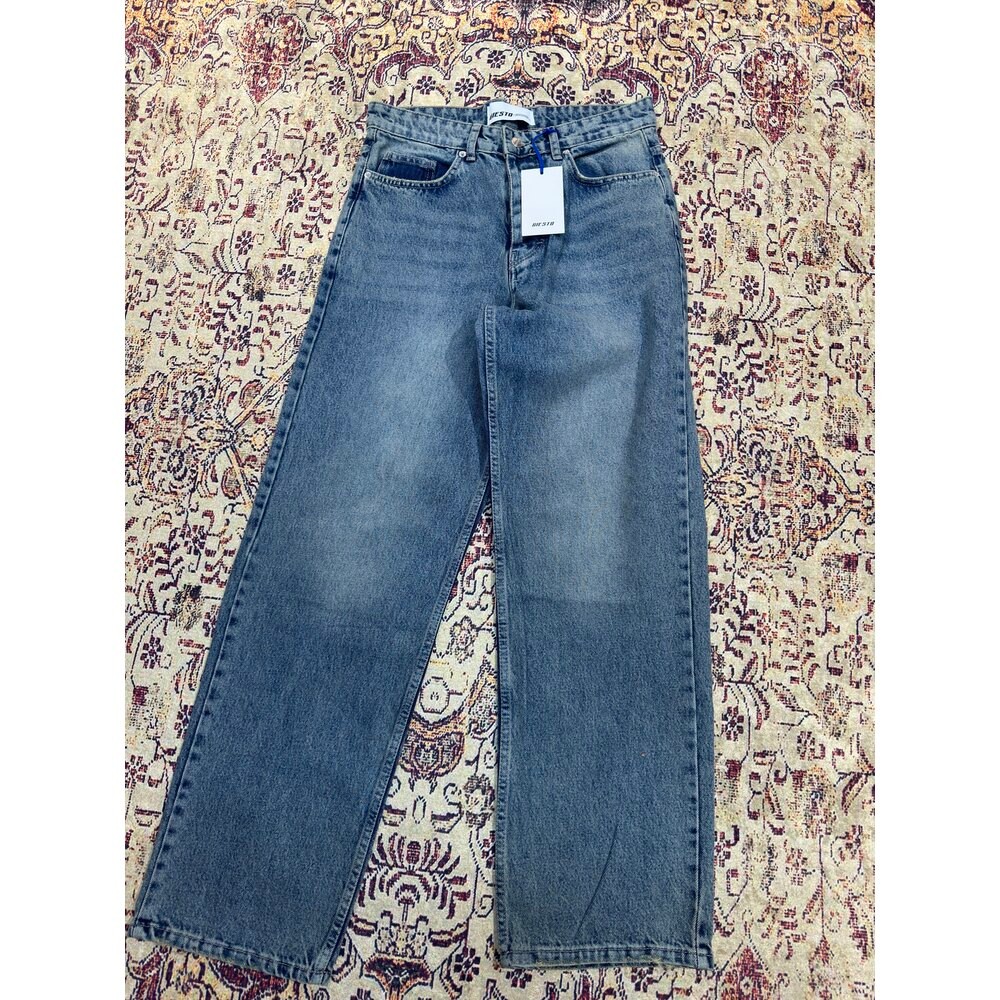 Baggy yıkamalı jean