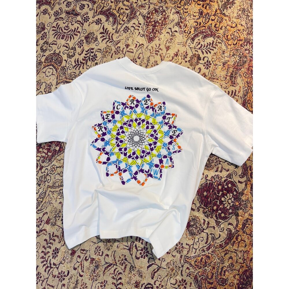 Baskılı Oversize Nakış Detaylı Tişört