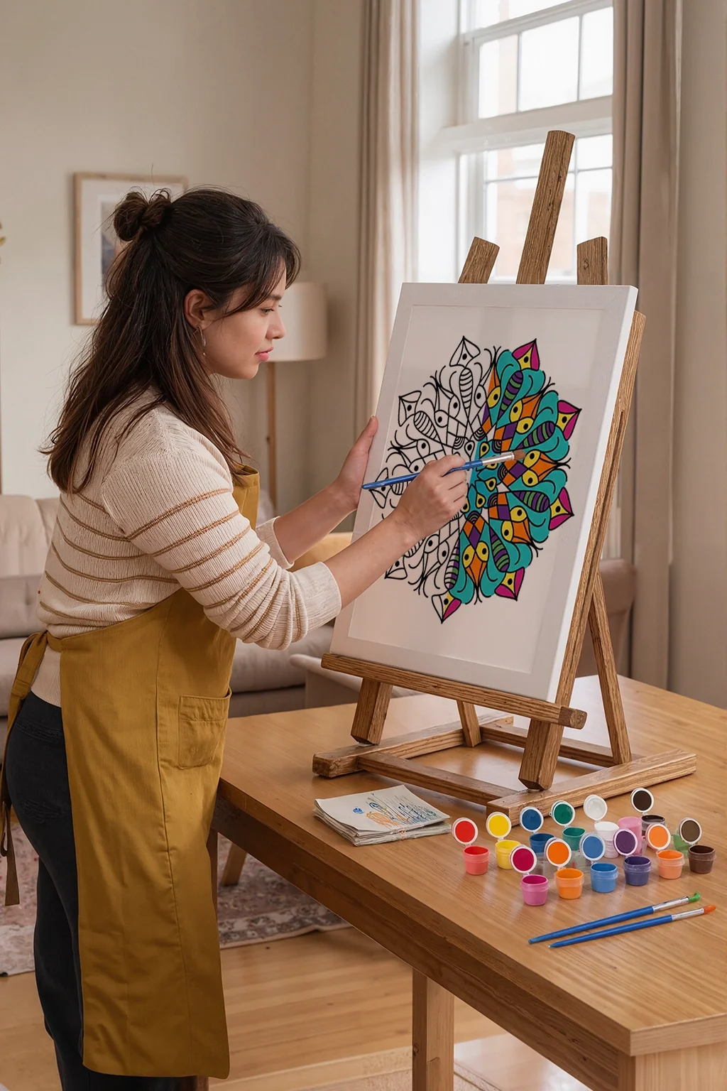 Yatinks mandala tuval boyama seti