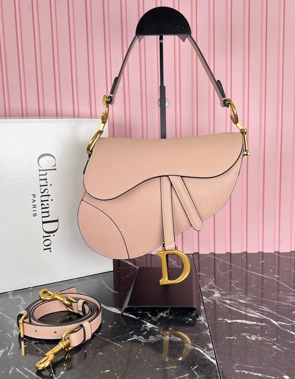 Christian Dior Saddle Bag - Pink