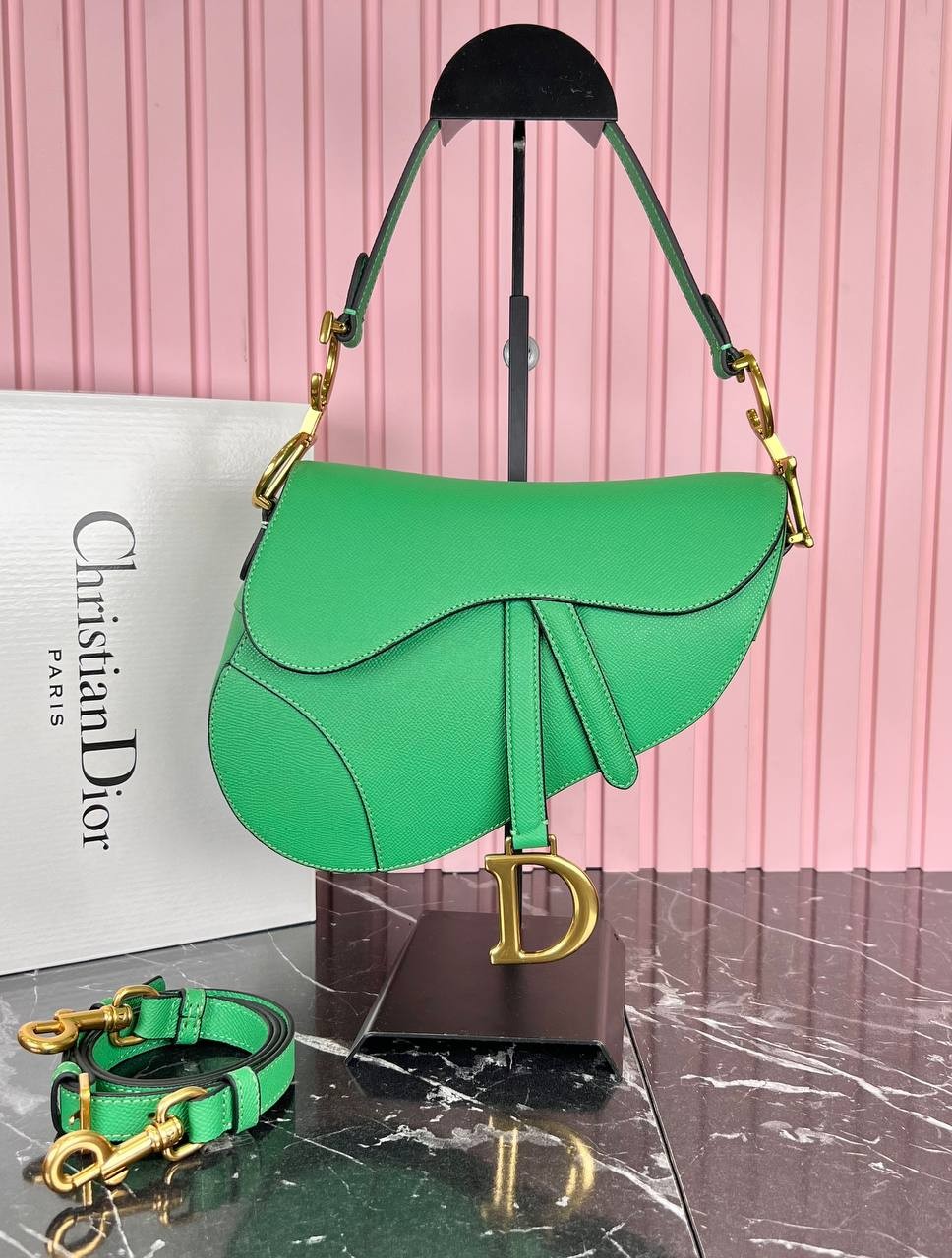 Christian Dior Saddle Bag - Green