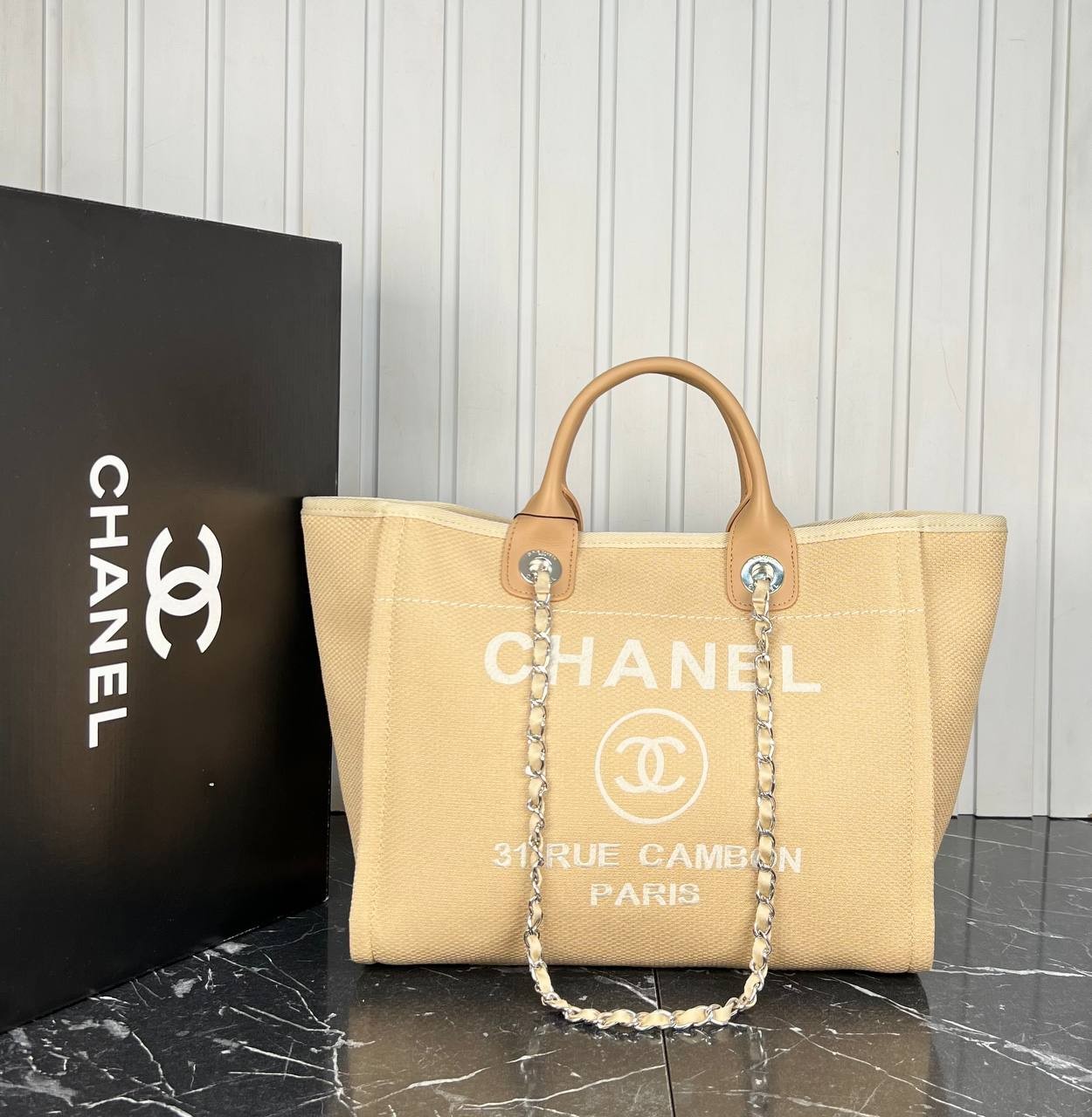 Elegant Chanel Shopping Tote Bag - Timeless Luxury for Every Occasion - Ivory