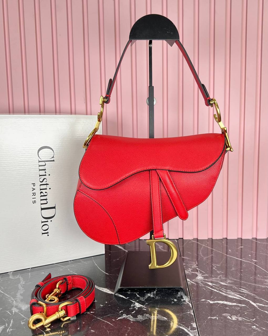 Christian Dior Saddle Bag - Red