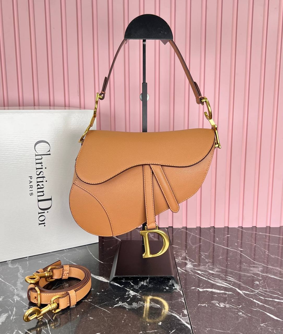 Christian Dior Saddle Bag - Brown