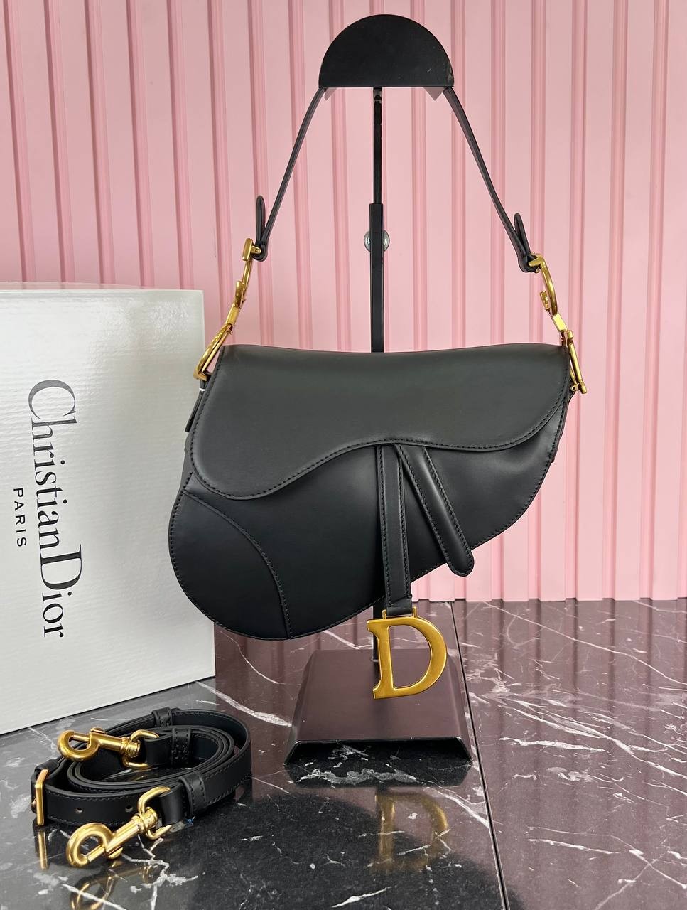 Christian Dior Saddle Bag - Black