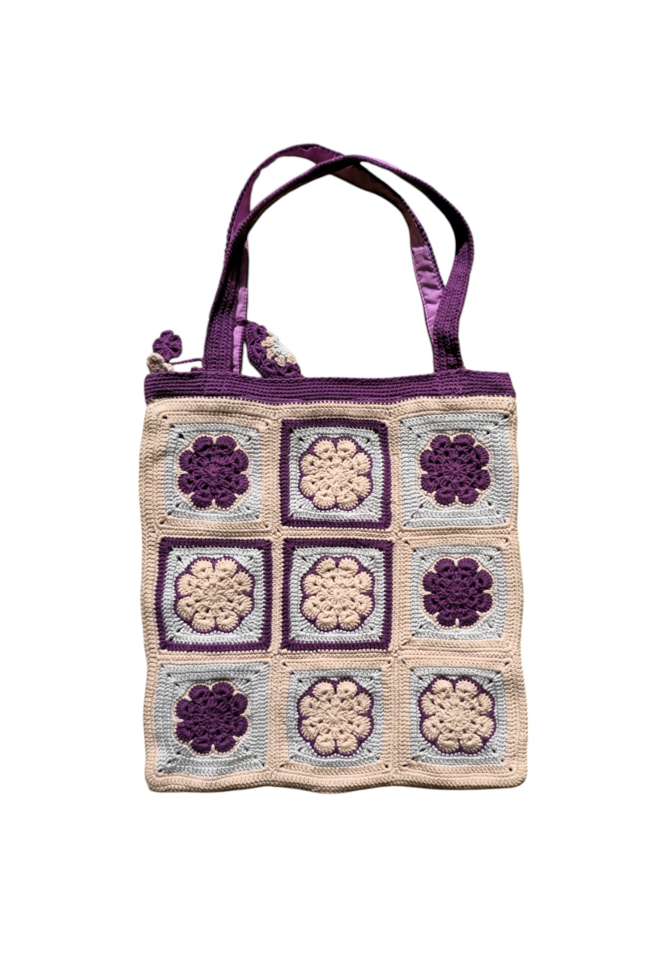 Handgemachte Quadratische Häkeltasche 