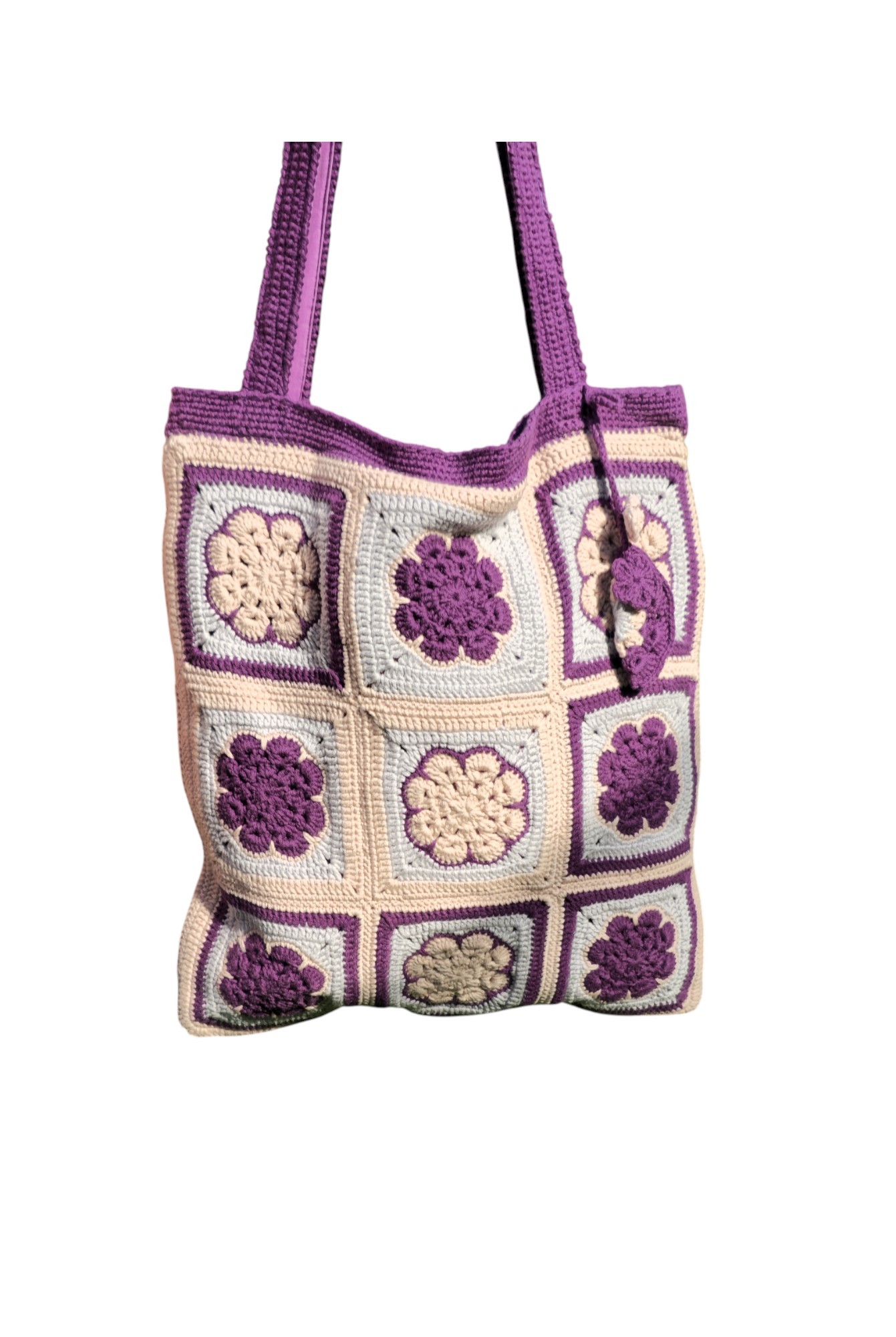 Handgemachte Quadratische Häkeltasche 