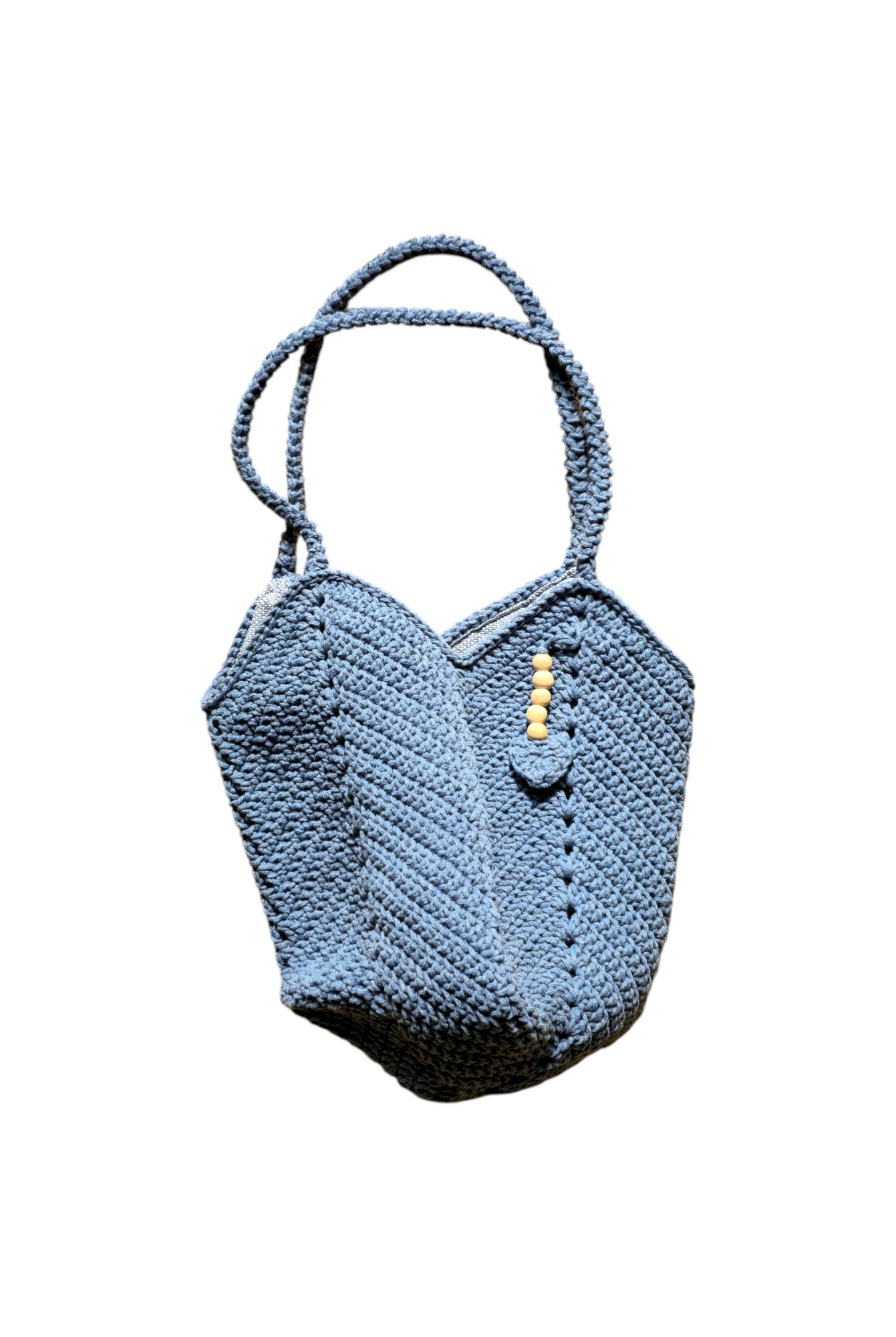 Handgemachte Häkel Handtasche aus Baumwoll Makramee Garn