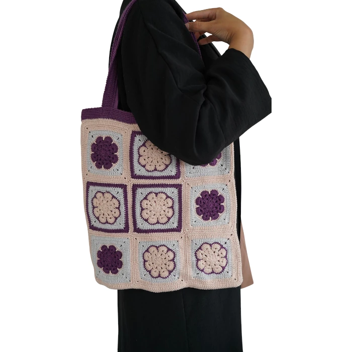 Handgemachte Quadratische Häkeltasche 