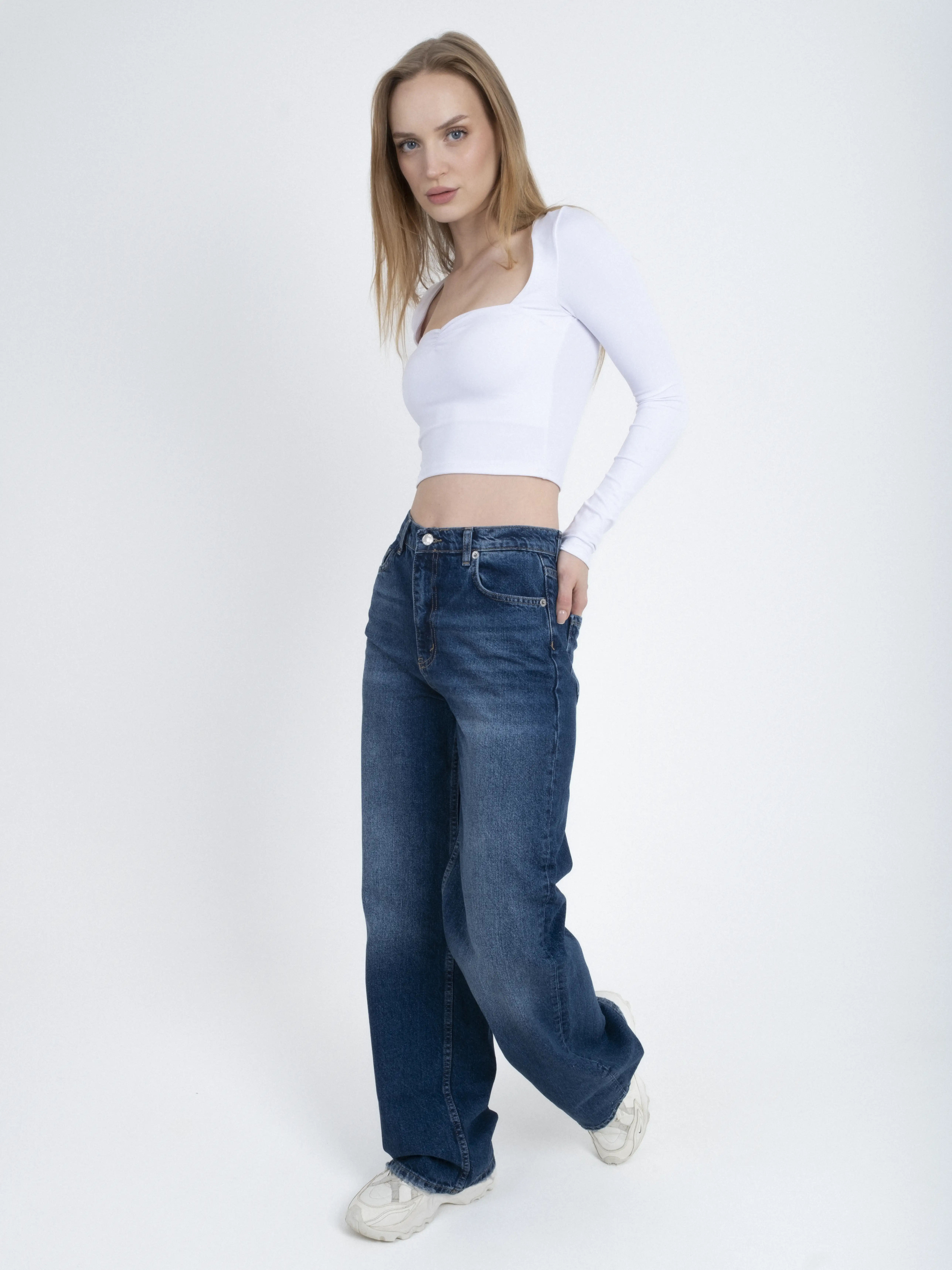 Geniş Paça Wide Leg Jean Pantolon