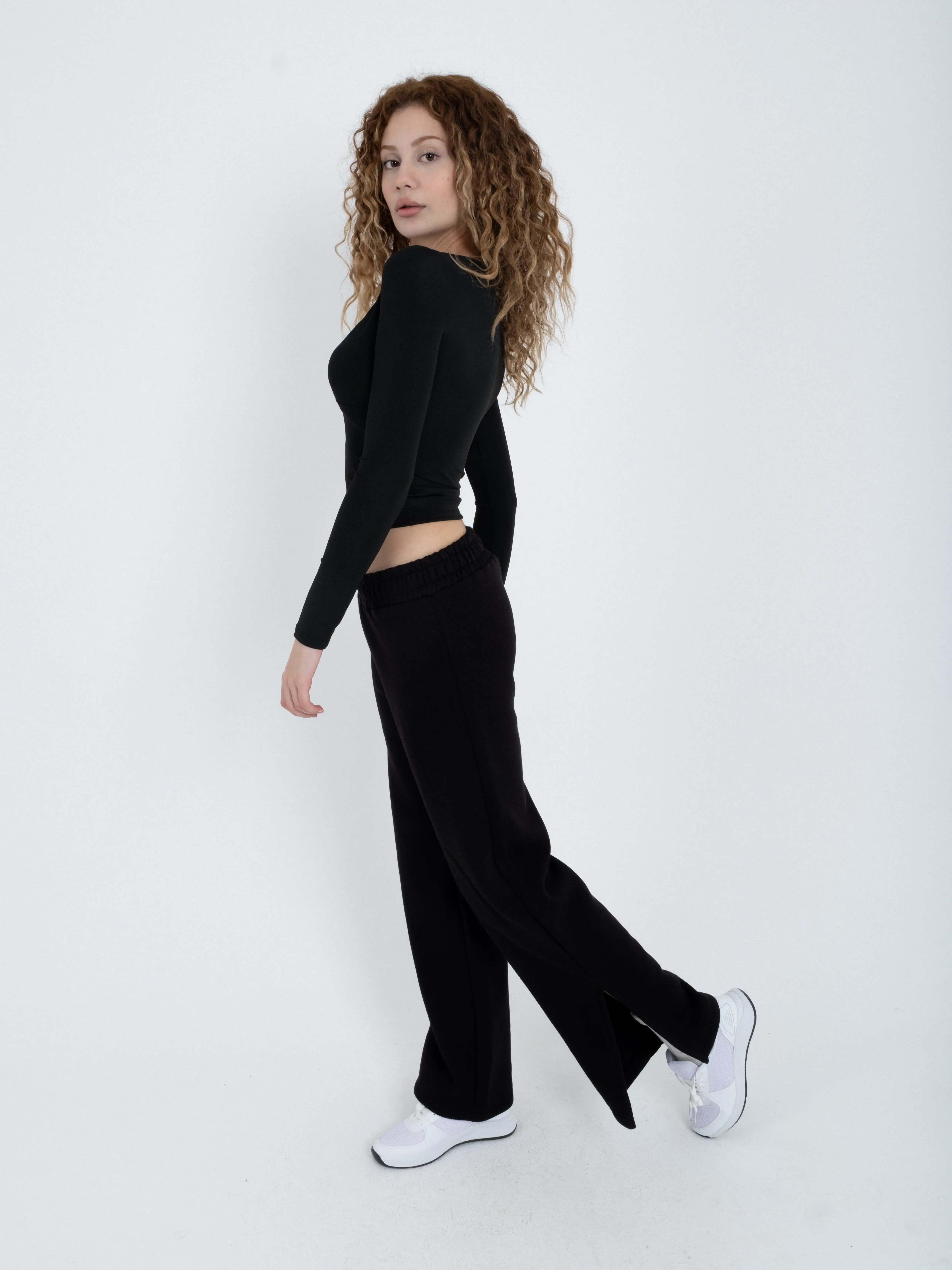 Kruvaze Yaka Uzun Kollu Body