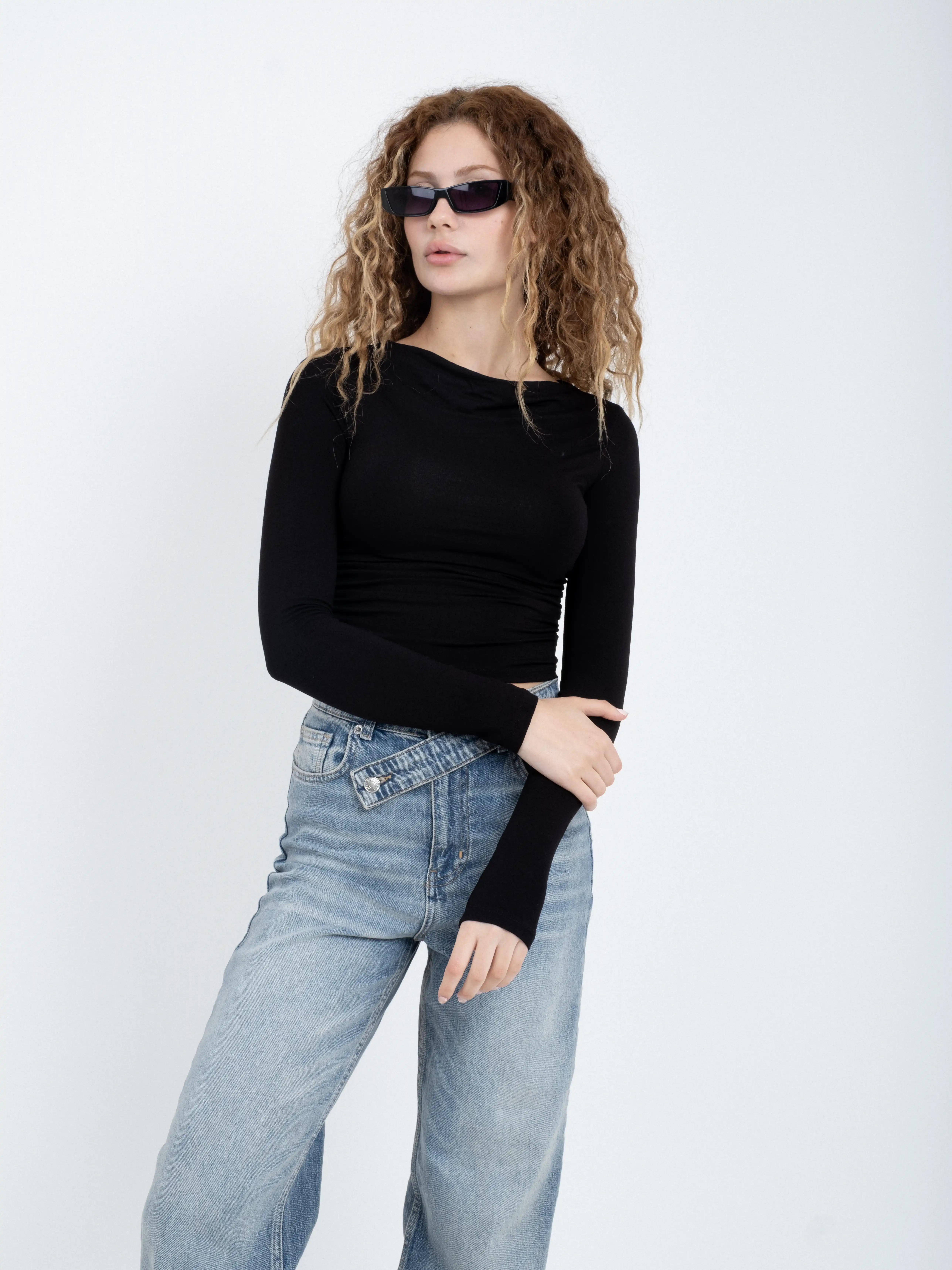 Degaje Yaka Uzun Kollu Body