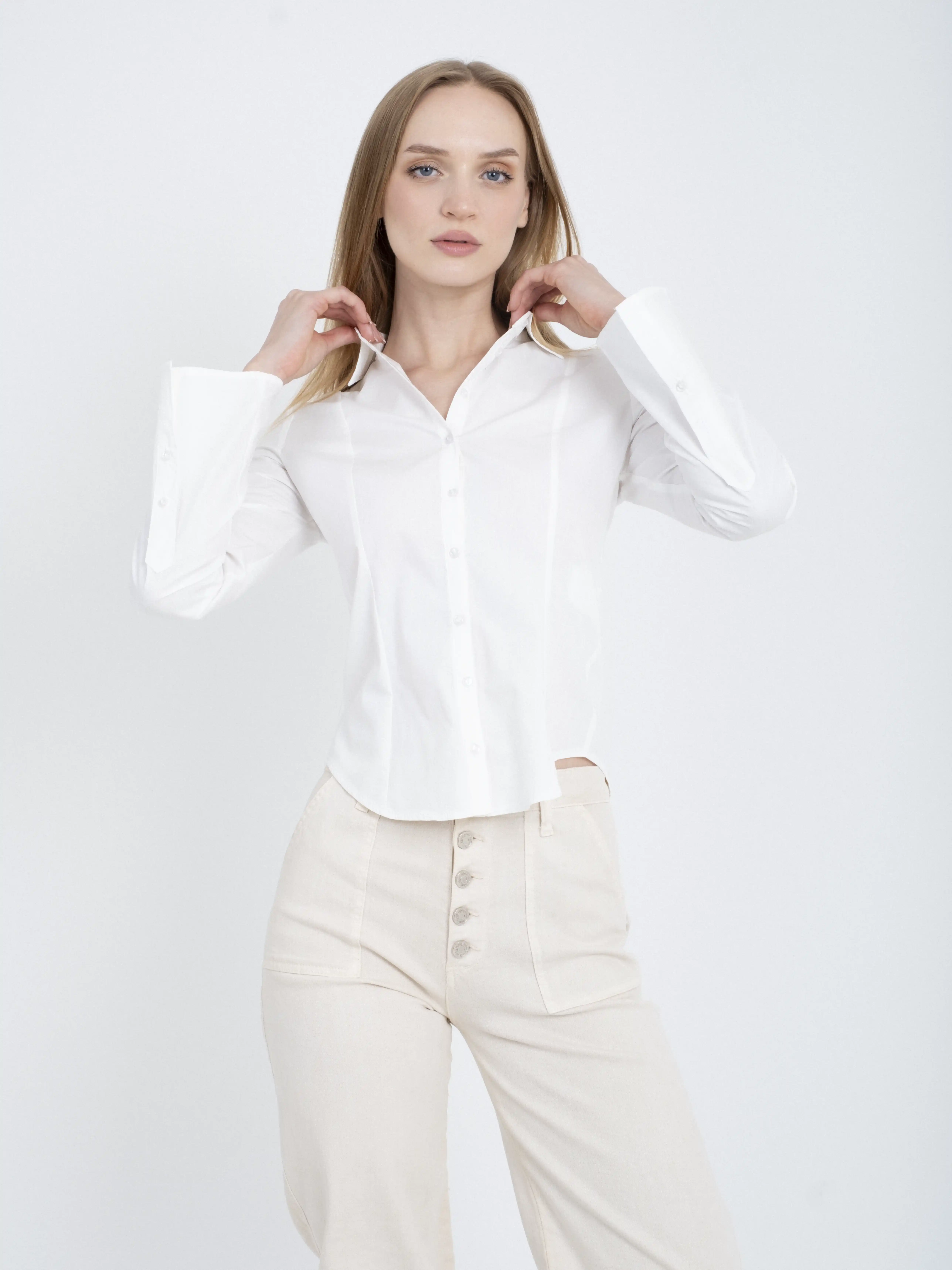 Çan Kollu Vücuda Oturan Gömlek