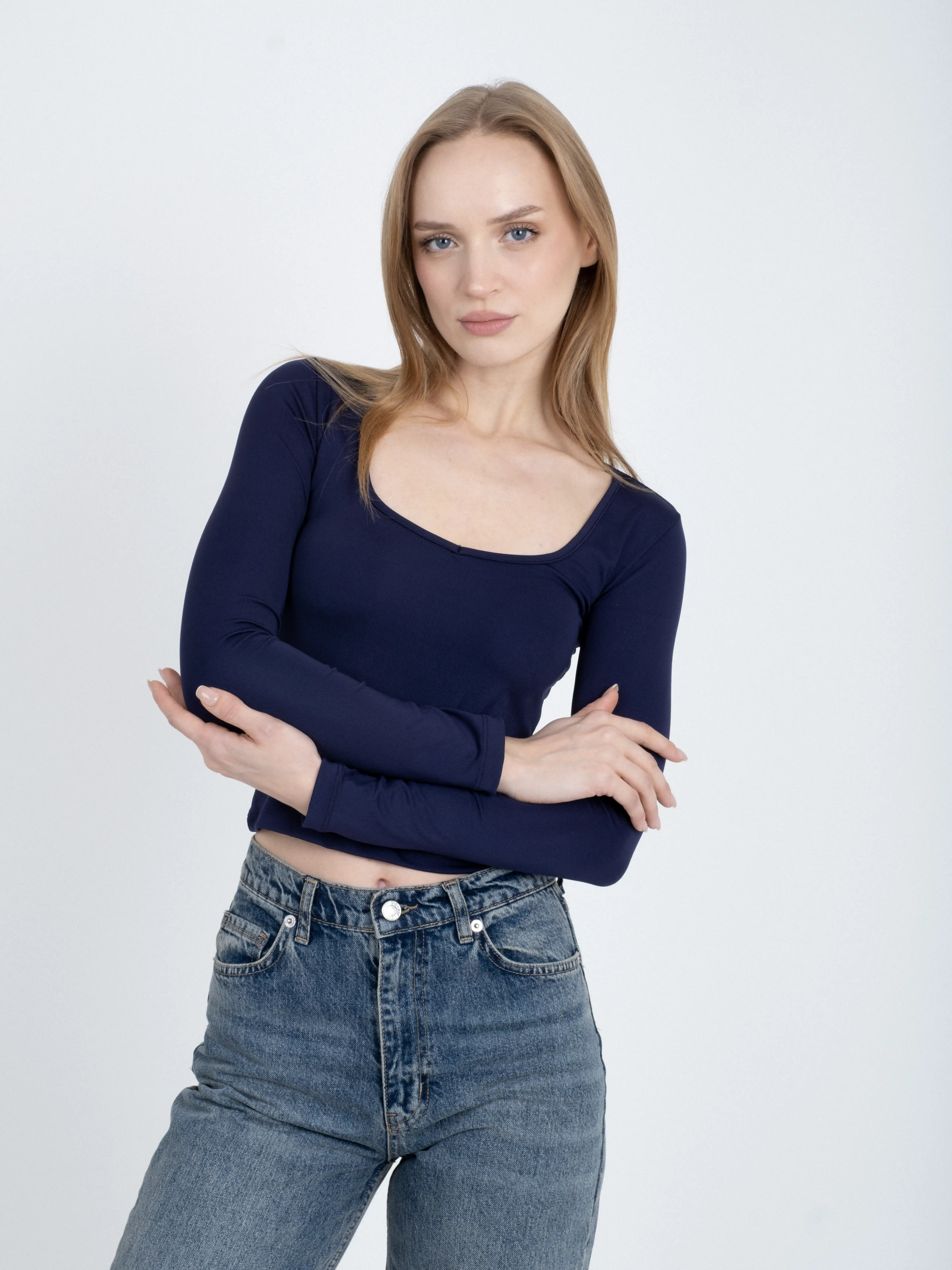 V Yaka Uzun Kollu Basic Body