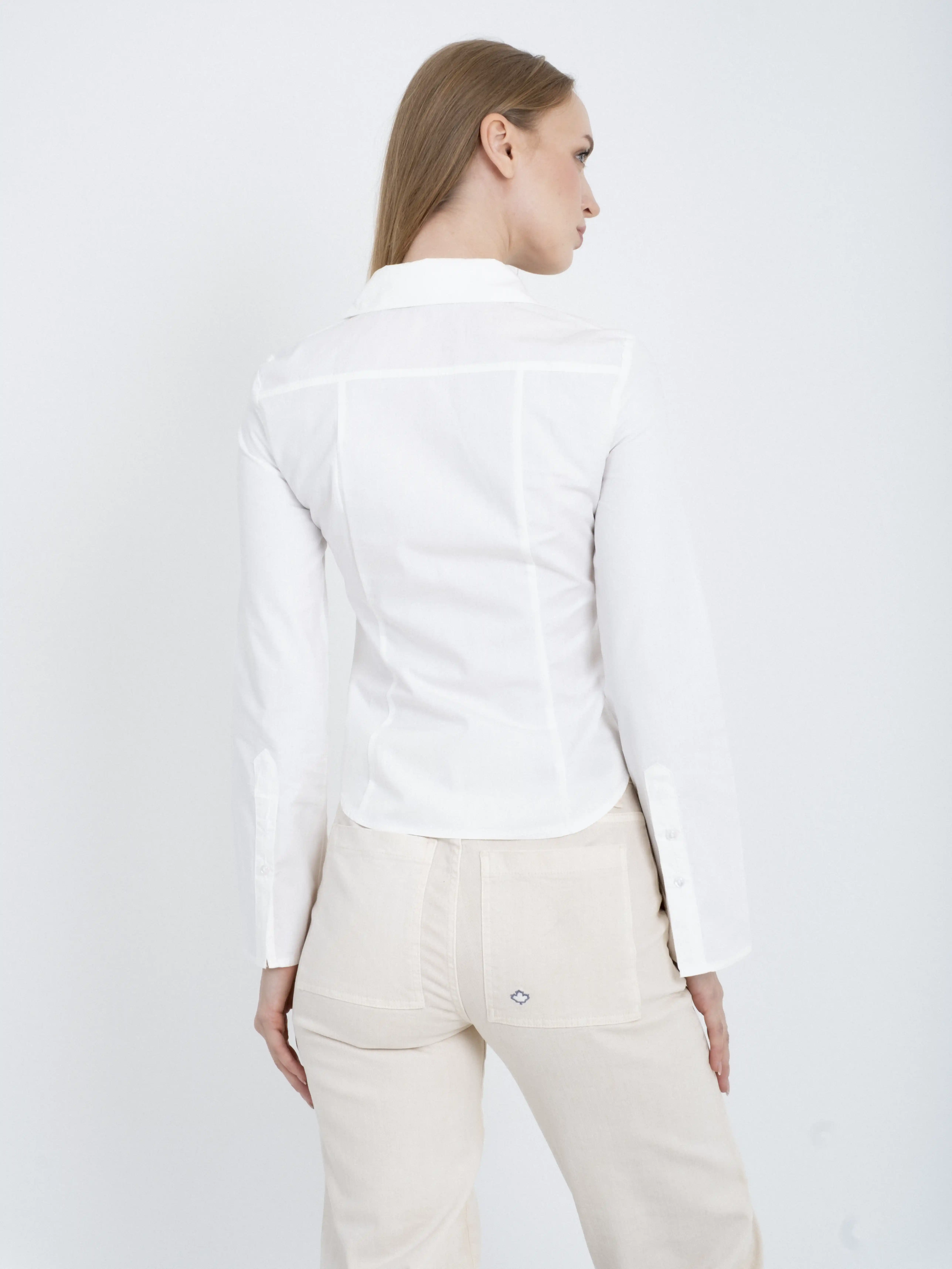 Çan Kollu Vücuda Oturan Gömlek