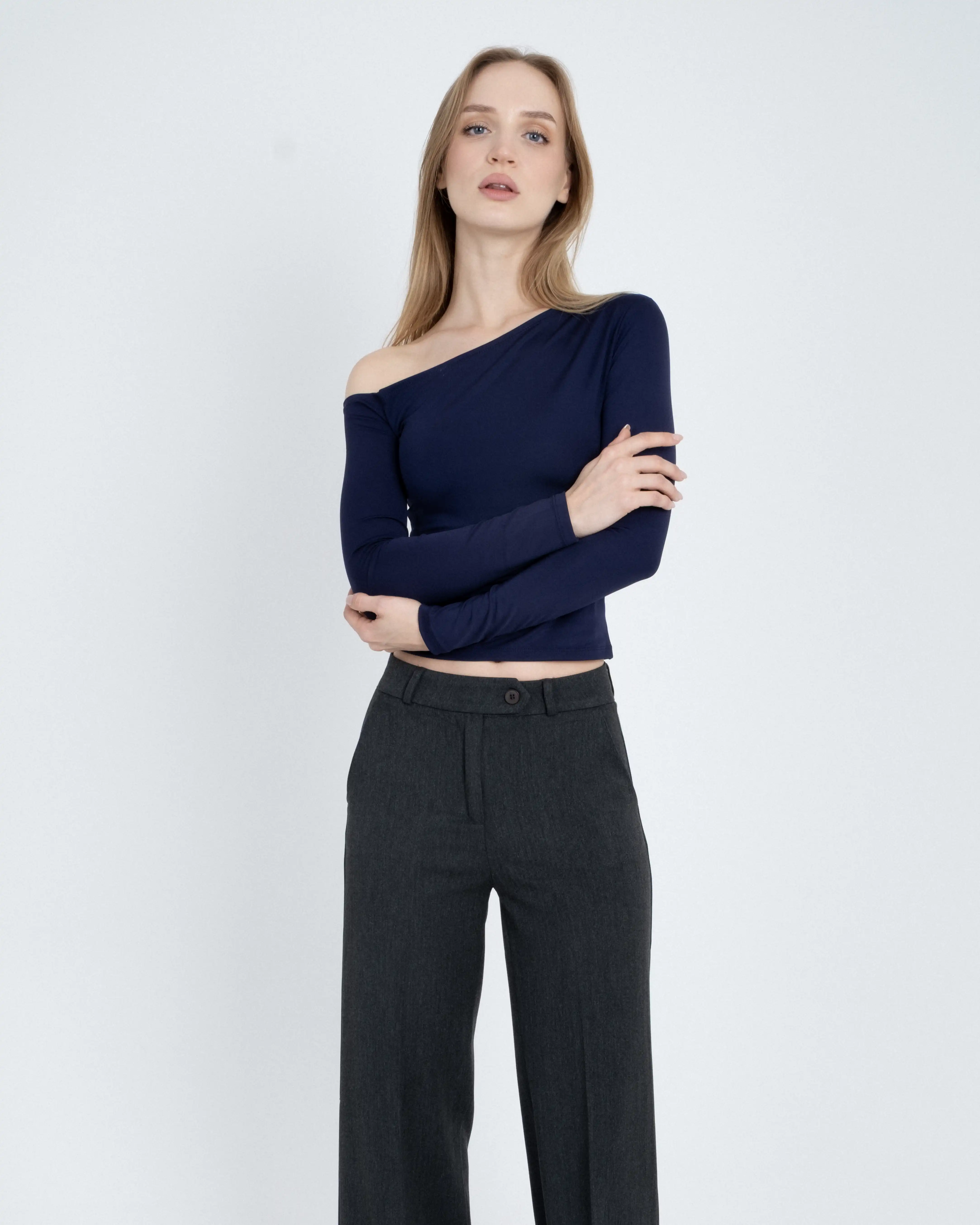 Asimetrik Yaka Tek Omuz Basic Body