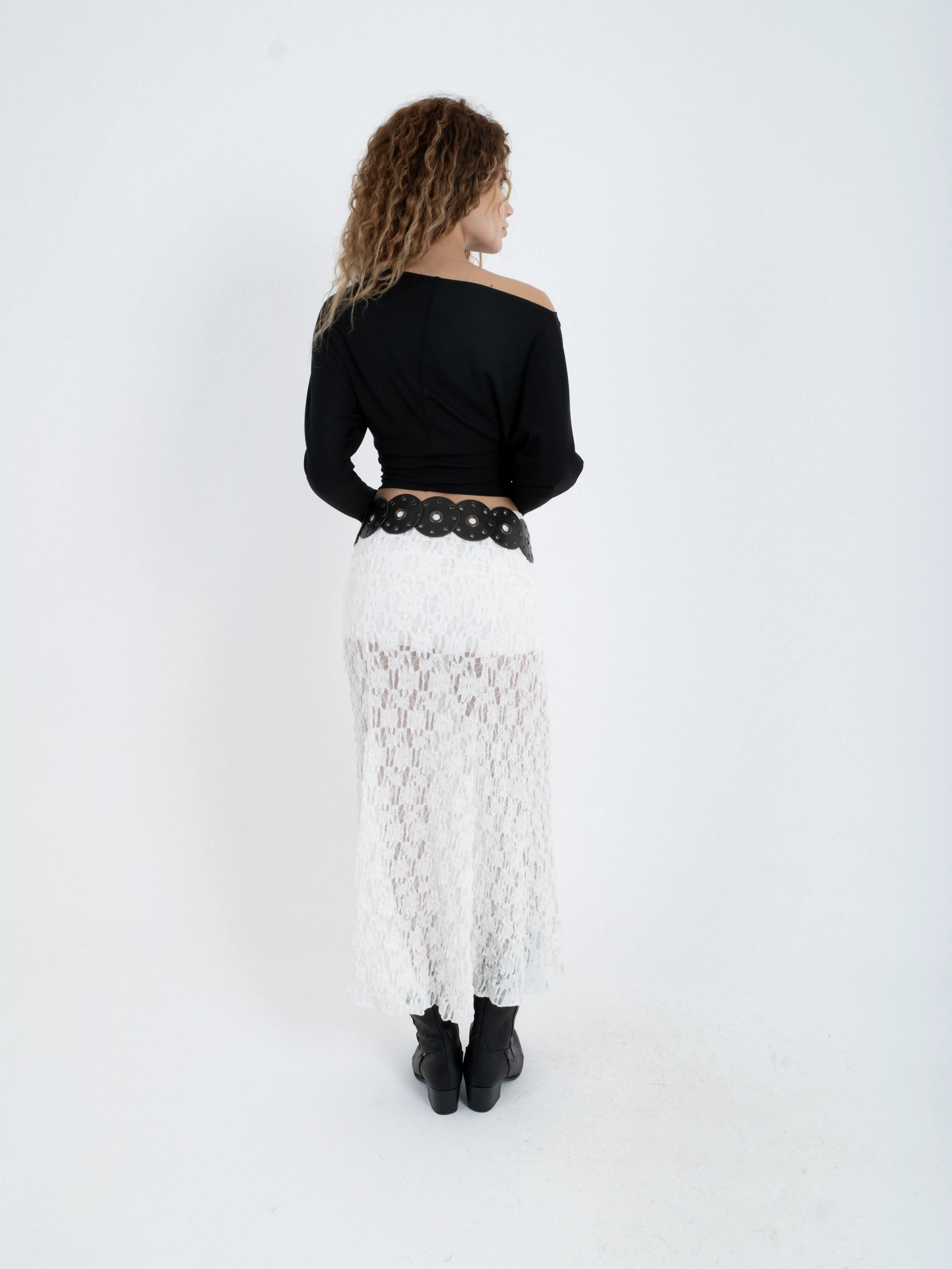 Asimetrik Kesim Uzun Kollu Body