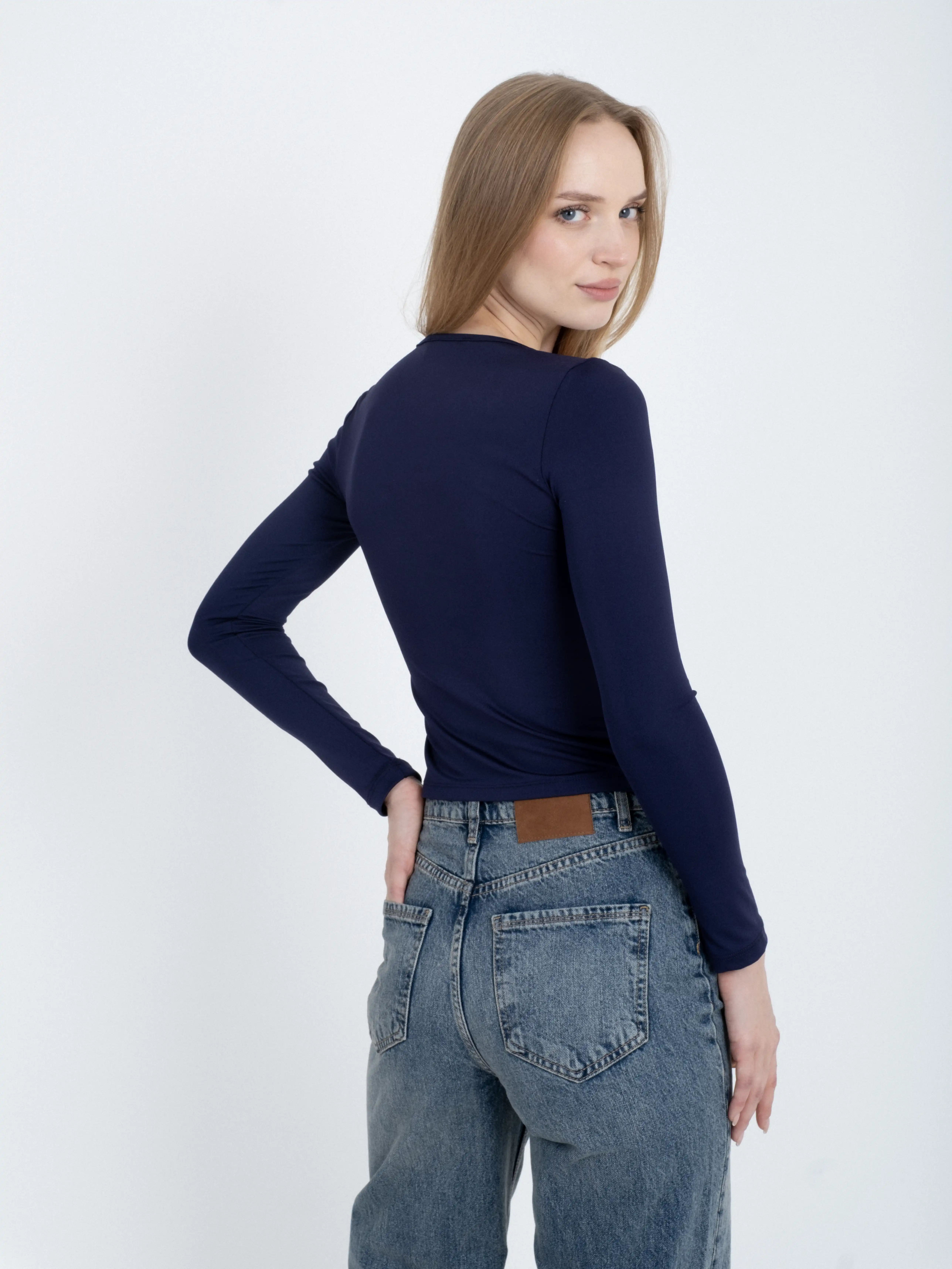 V Yaka Uzun Kollu Basic Body