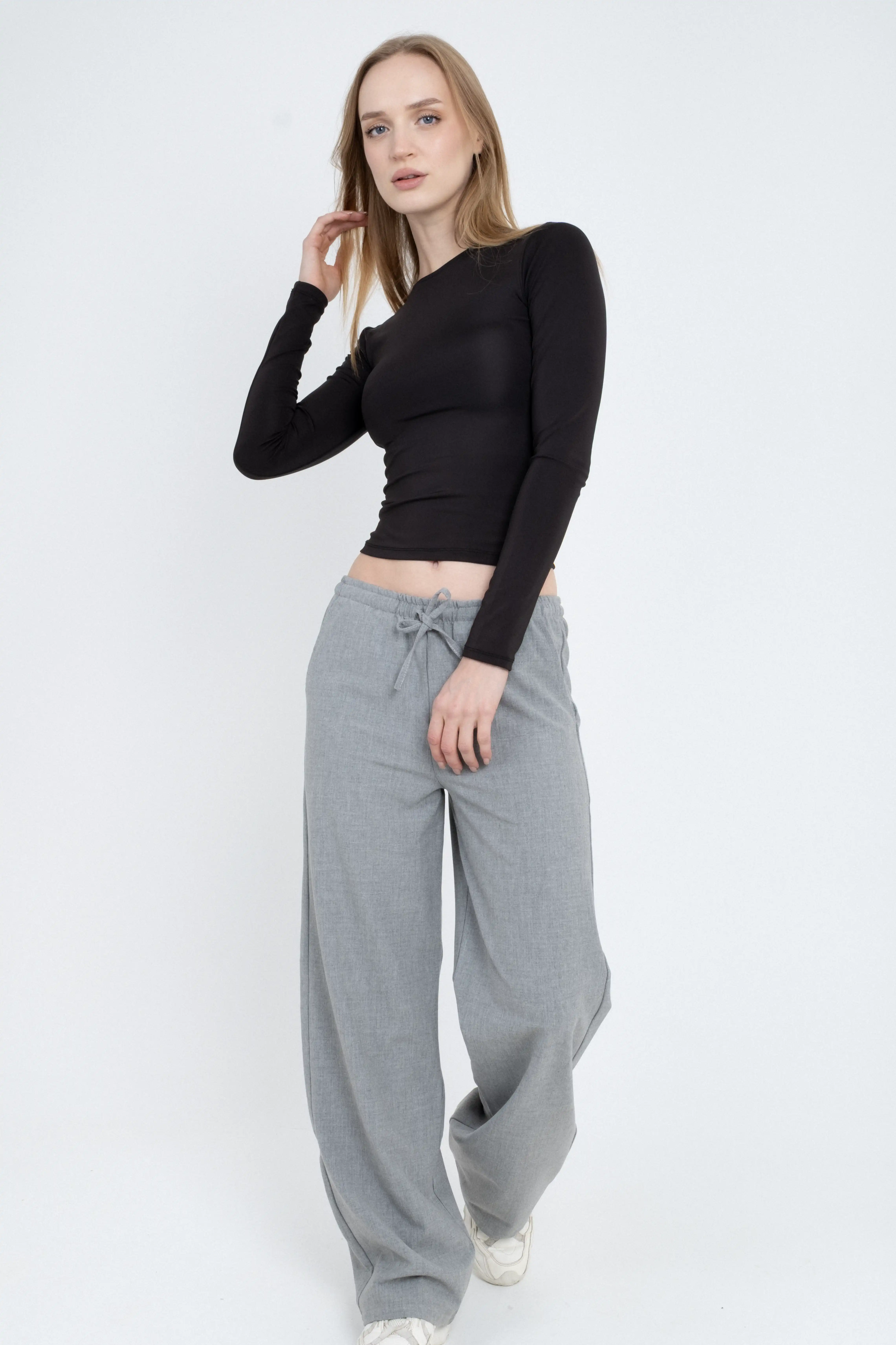 Bisiklet Yaka Uzun Kollu Basic Body