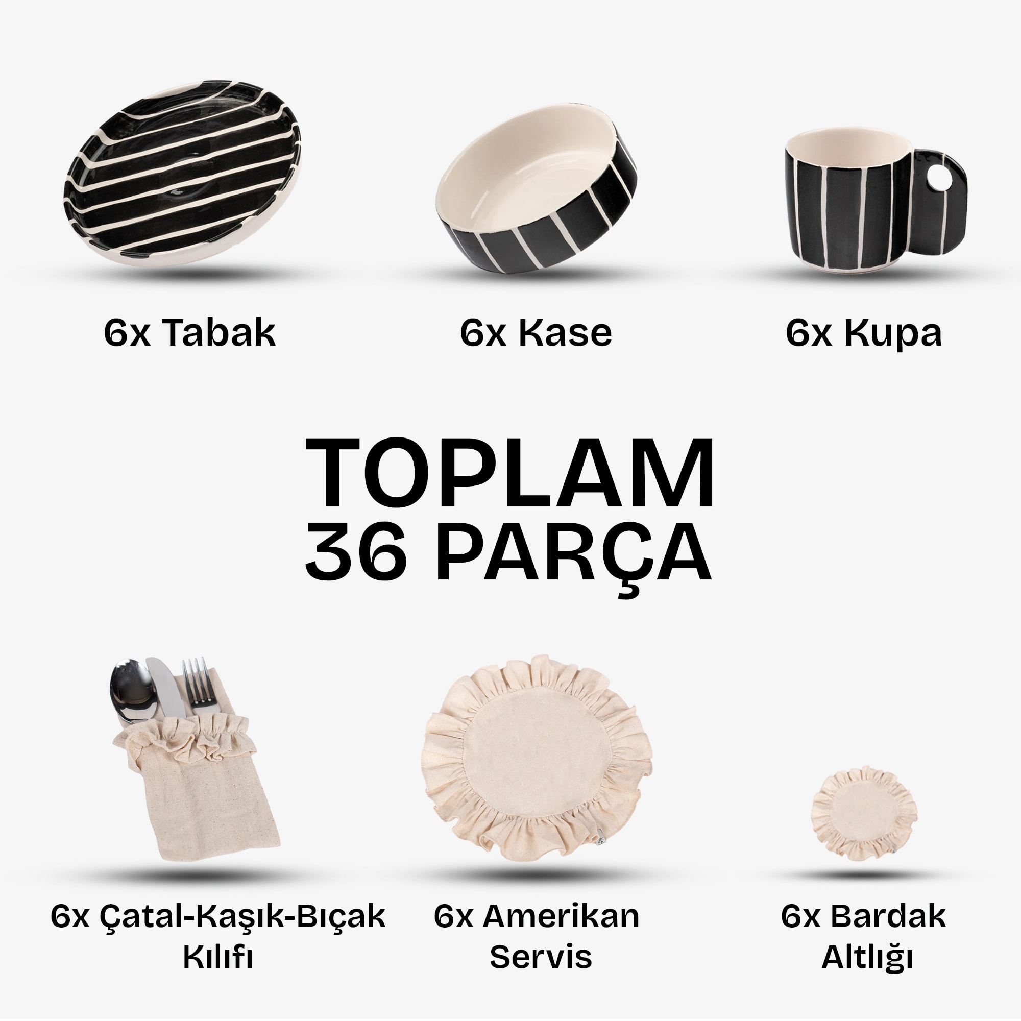 Premium 36 Parça Çeyiz Kahvaltı Seti 