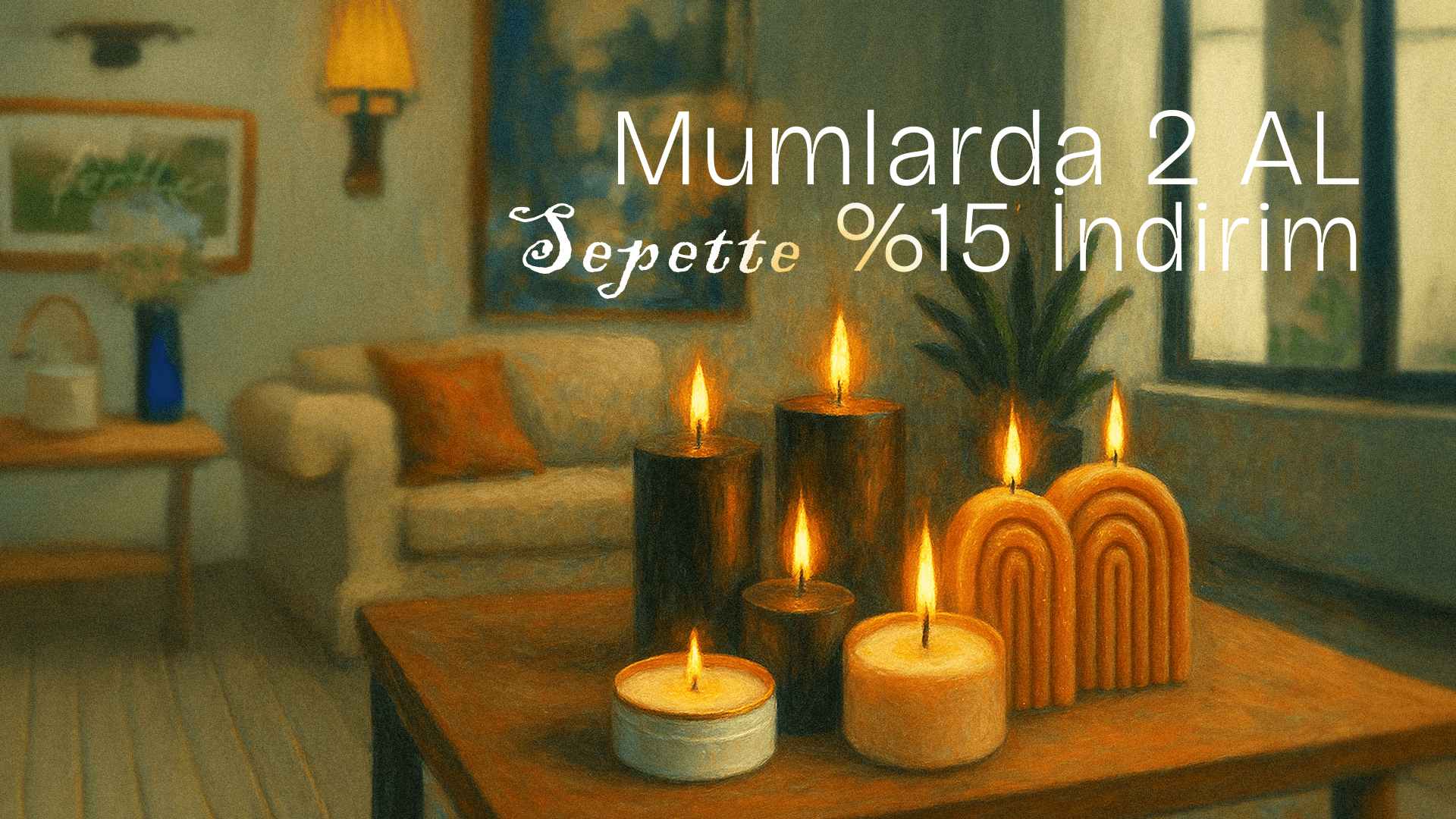 Evinizi Saran Işık ve Koku – Mumlarda 2 Al, %15 İndirim Kazan!