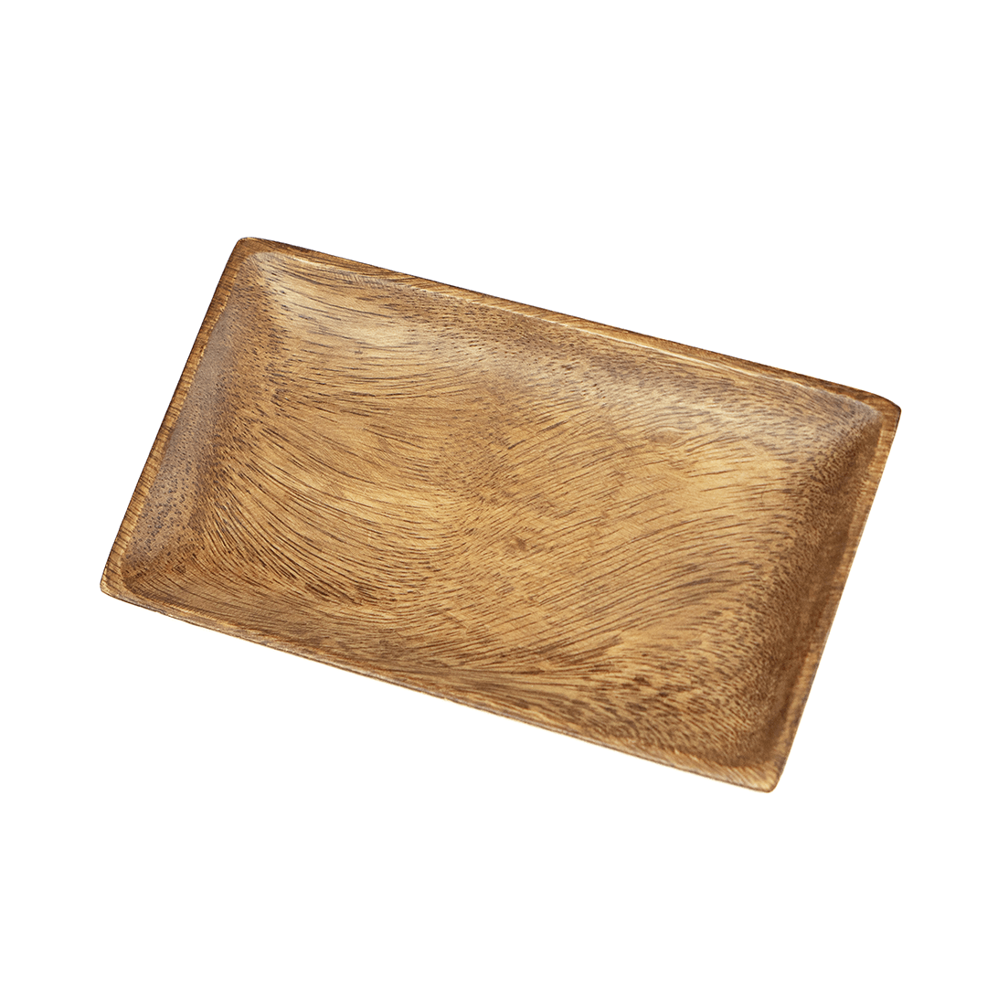 Akasya Naturel Dikdörtgen Sunum Tabağı 25x14 cm