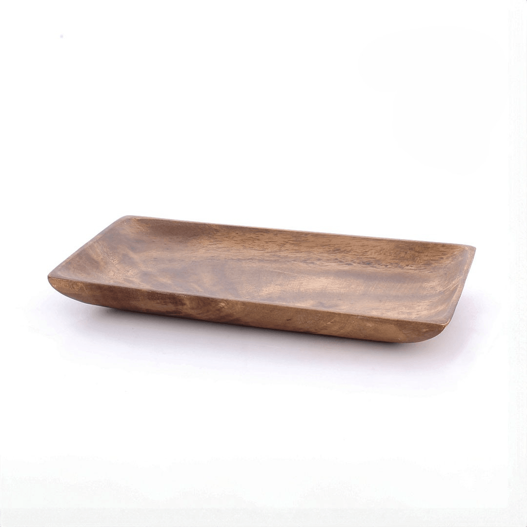 Akasya Naturel Dikdörtgen Sunum Tabağı 25x14 cm