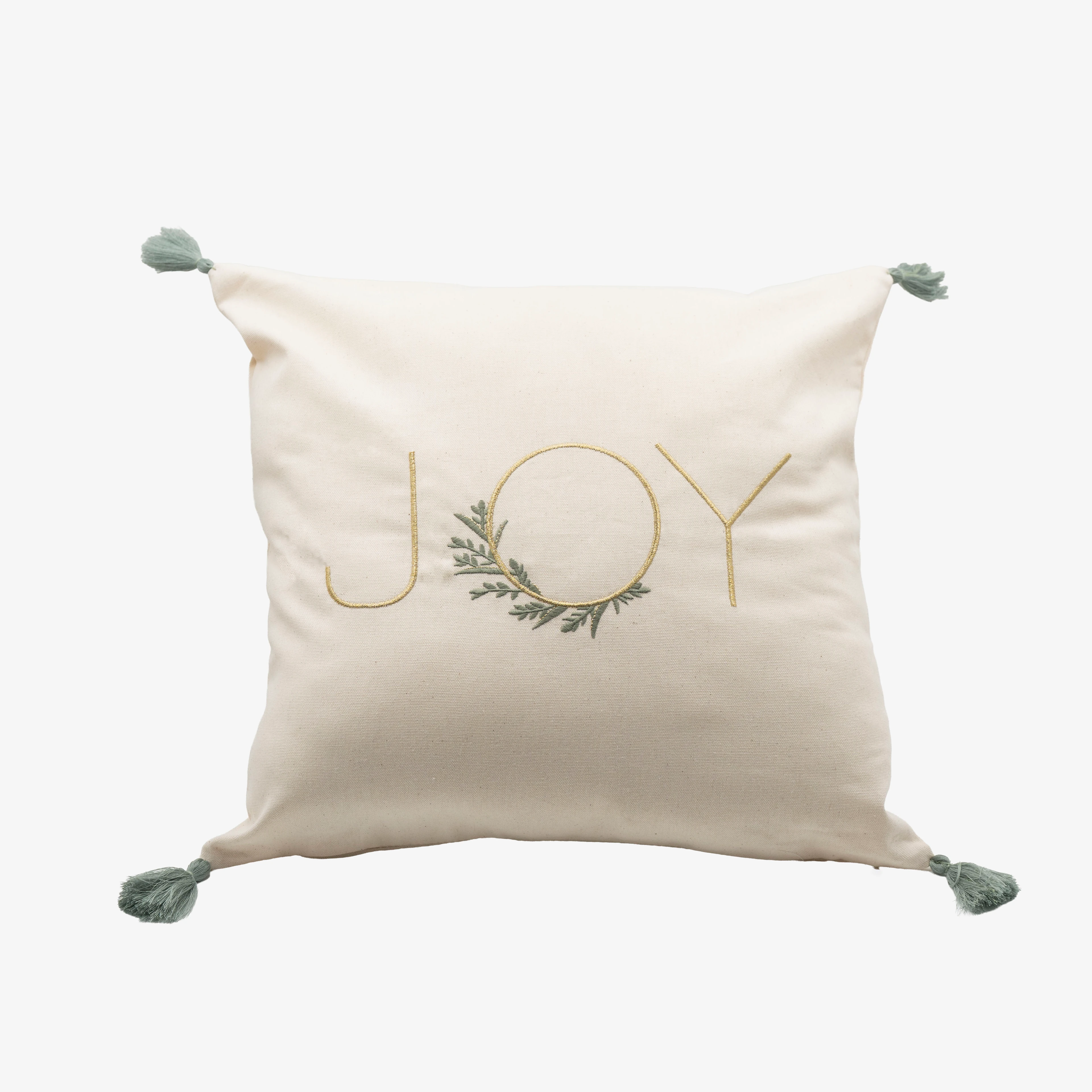 Punch Nakışlı Joy Yazılı Kırlent Kılıfı (İç Dolgusuz) 42x42